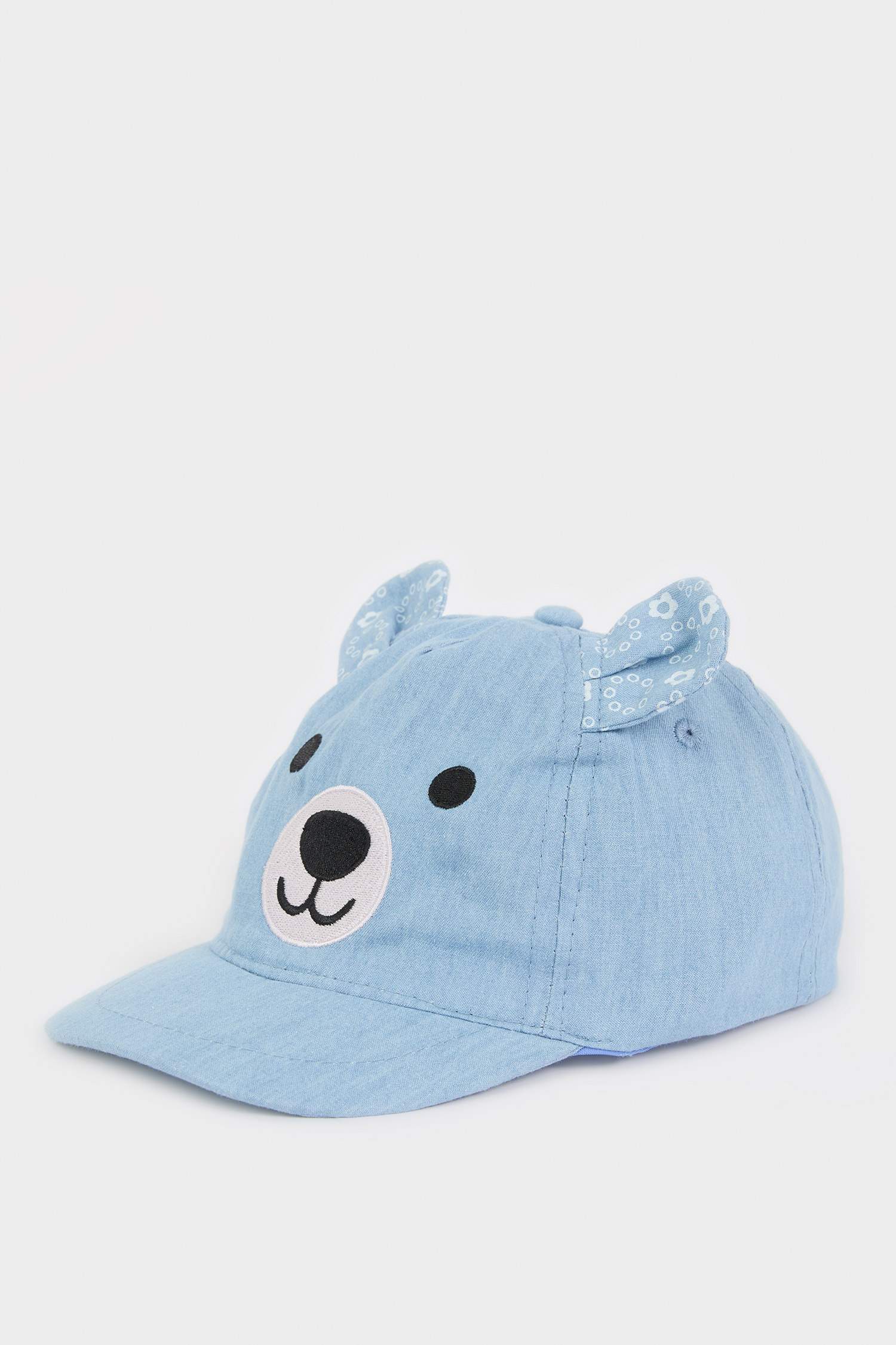 Erkek Bebek Nakışlı Jean Görünümlü Cap Şapka