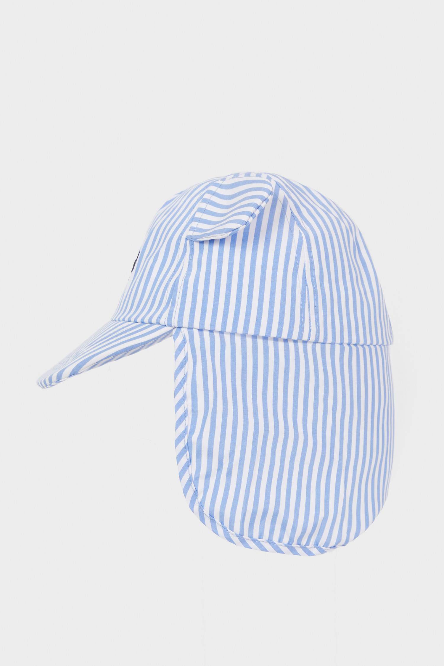 Erkek Bebek Nakışlı Ense Korumalı Pamuklu Cap Şapka