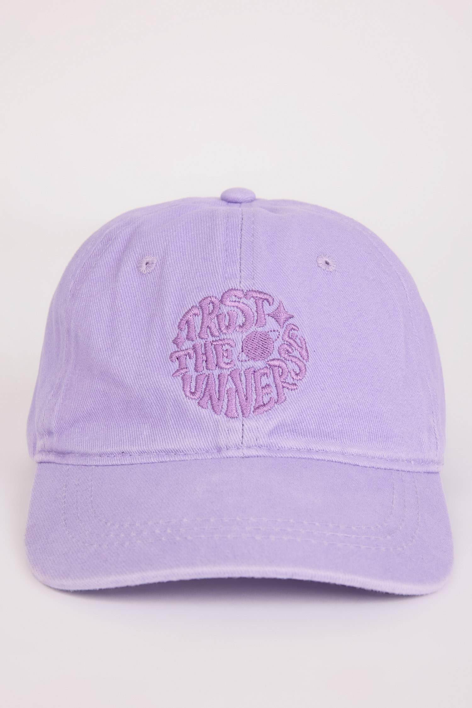 Girl Embroidered Cotton Denim Cap