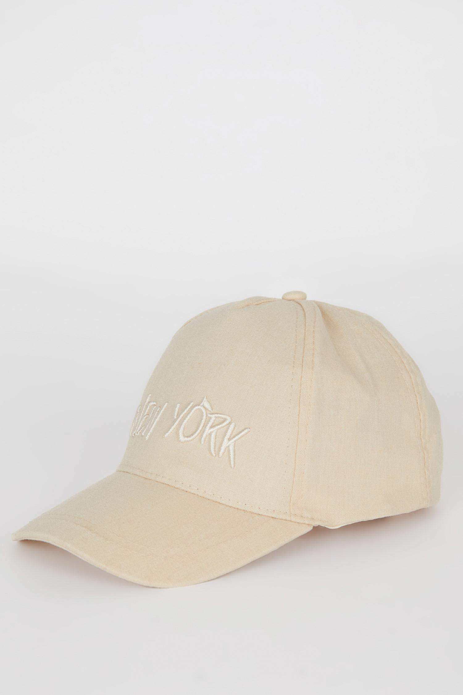 شفقة كاب بناتي مطبوع من مزيج الكتان