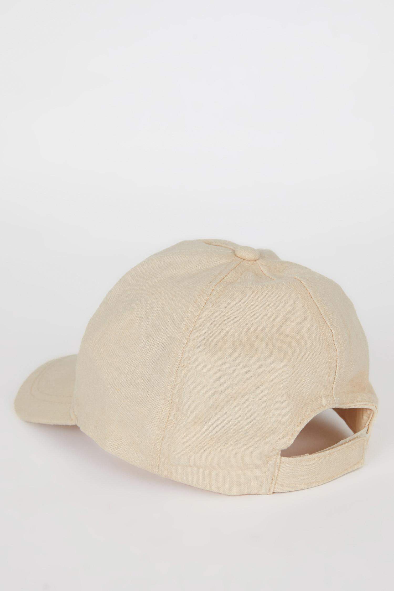 شفقة كاب بناتي مطبوع من مزيج الكتان