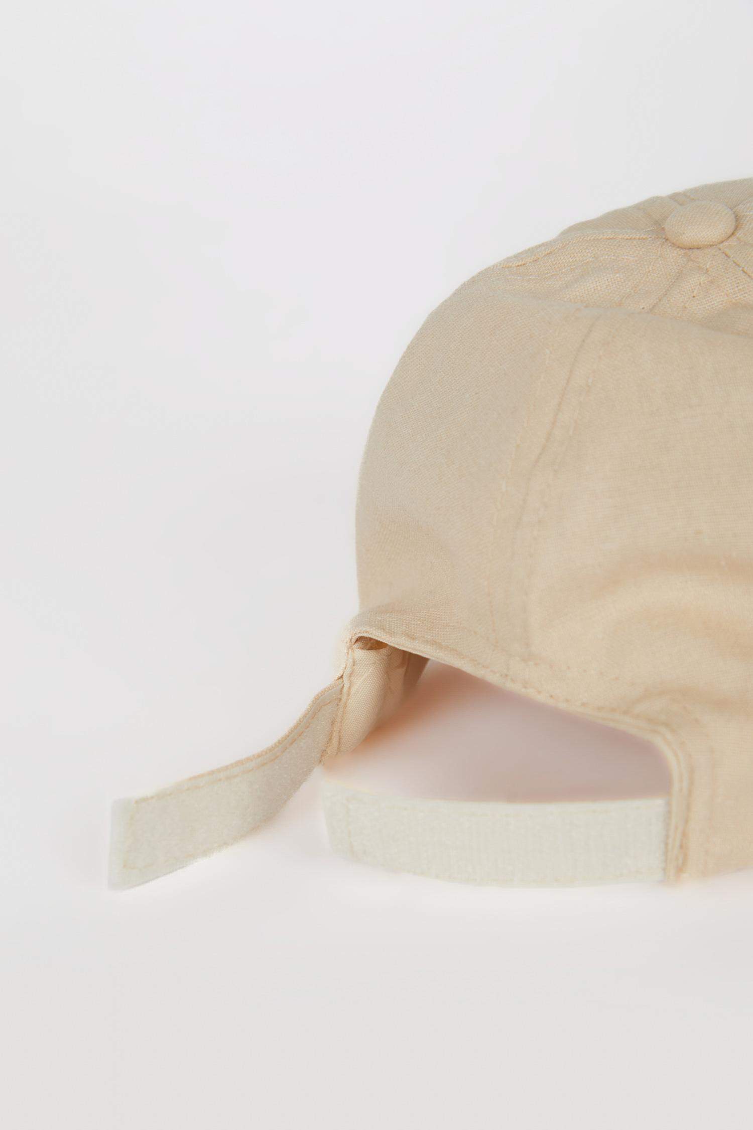 شفقة كاب بناتي مطبوع من مزيج الكتان