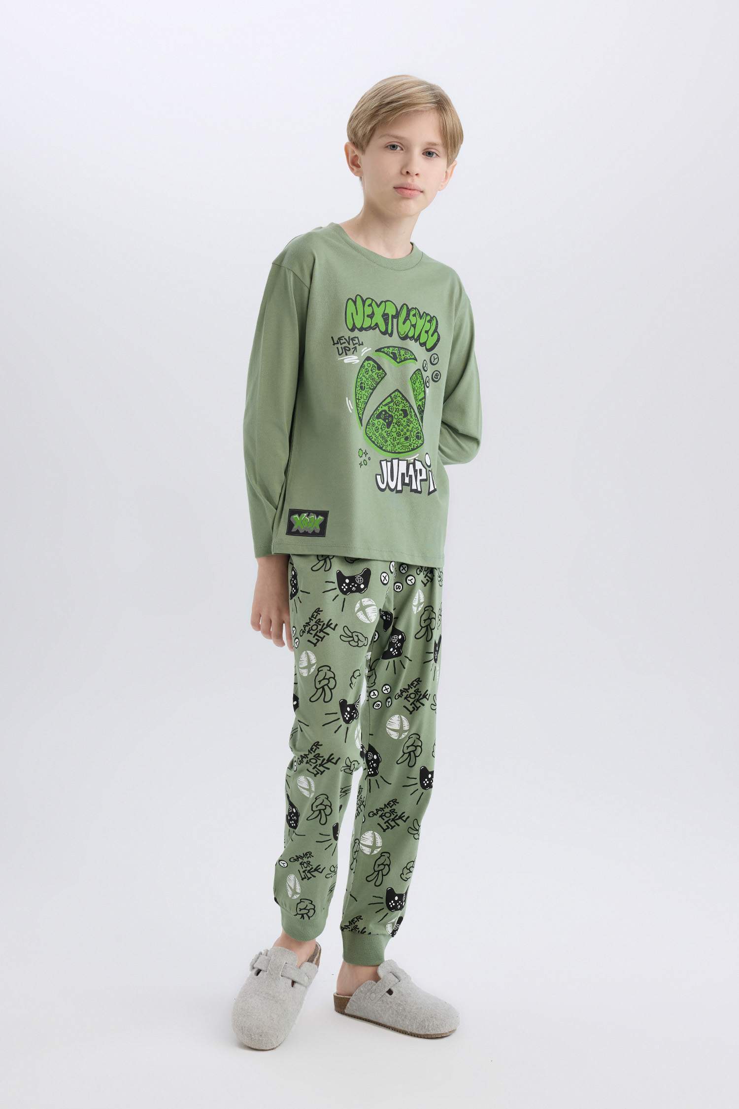 Pyjama imprimé Xbox Top à manches longues et pantalon pour garçon