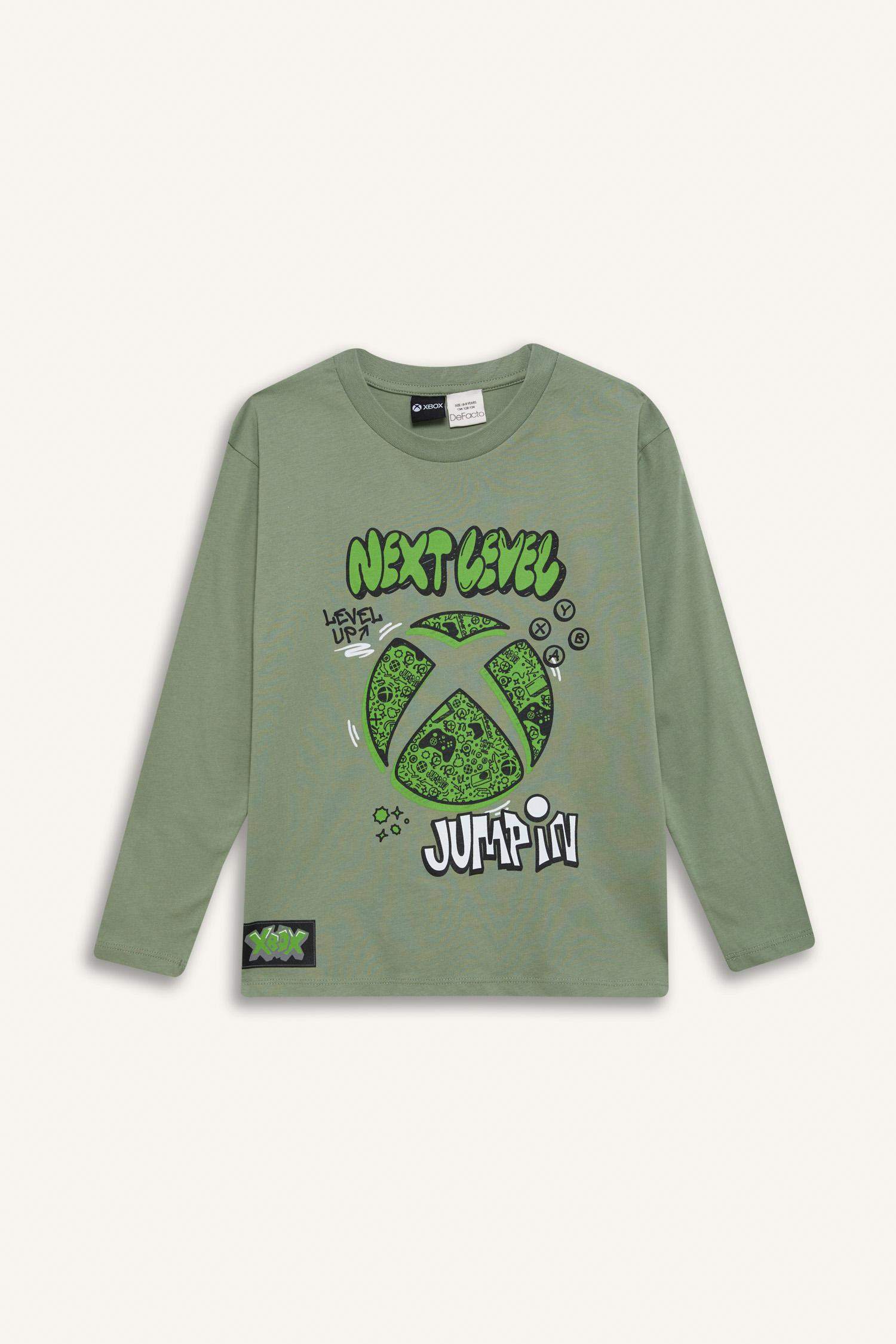 Erkek Çocuk Xbox Pijama Takımı Uzun Kollu Üst Beli Lastikli Uzun Alt