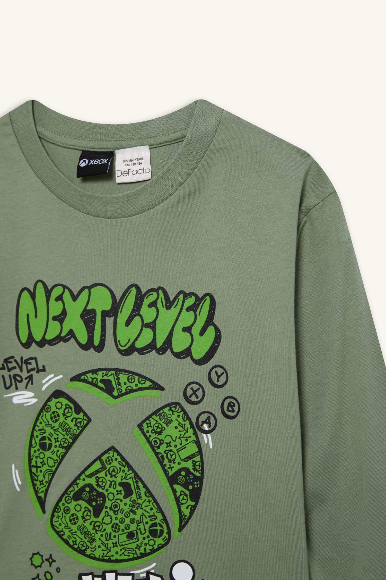 Erkek Çocuk Xbox Pijama Takımı Uzun Kollu Üst Beli Lastikli Uzun Alt