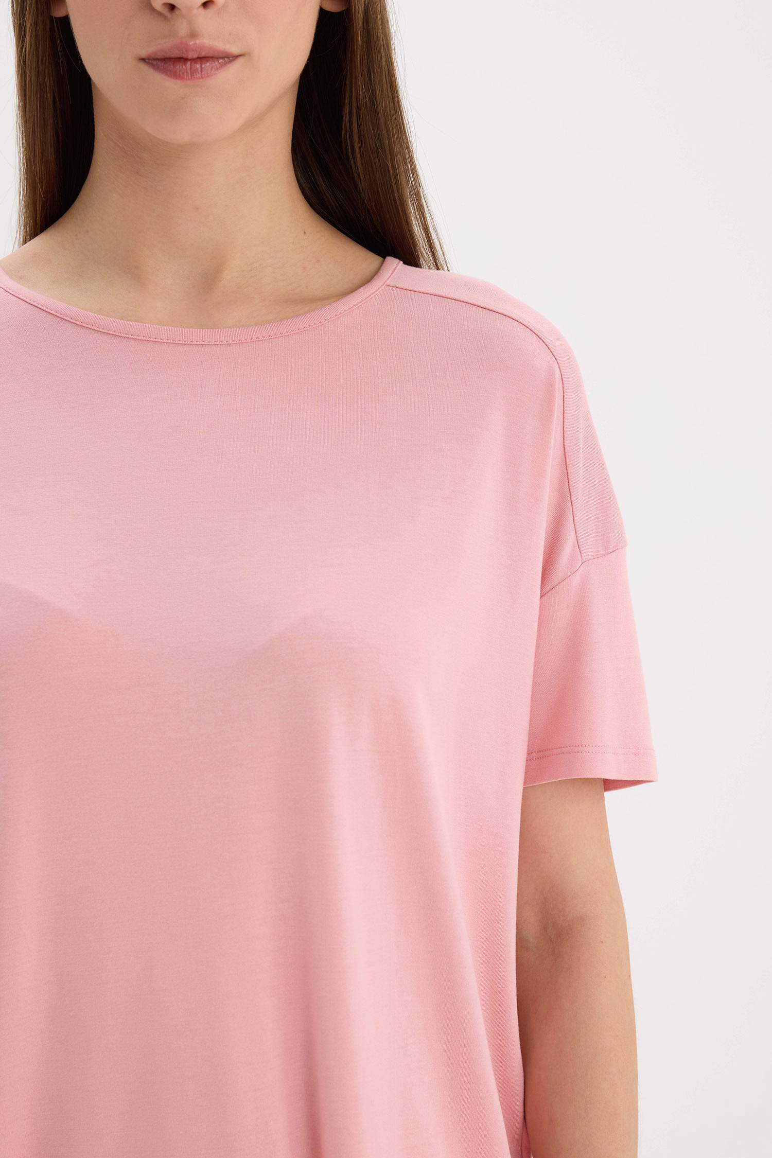 Pijama Takımı Kısa Kollu Üst Beli Lastikli Geniş Paça Alt