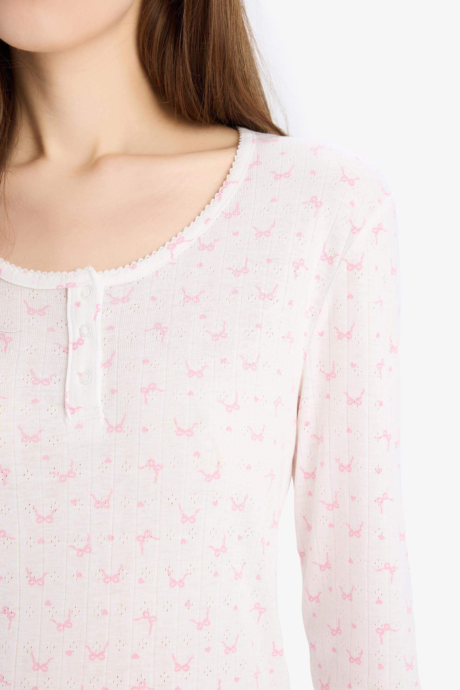 Pijama Takımı Uzun Kollu Üst Uzun Altı