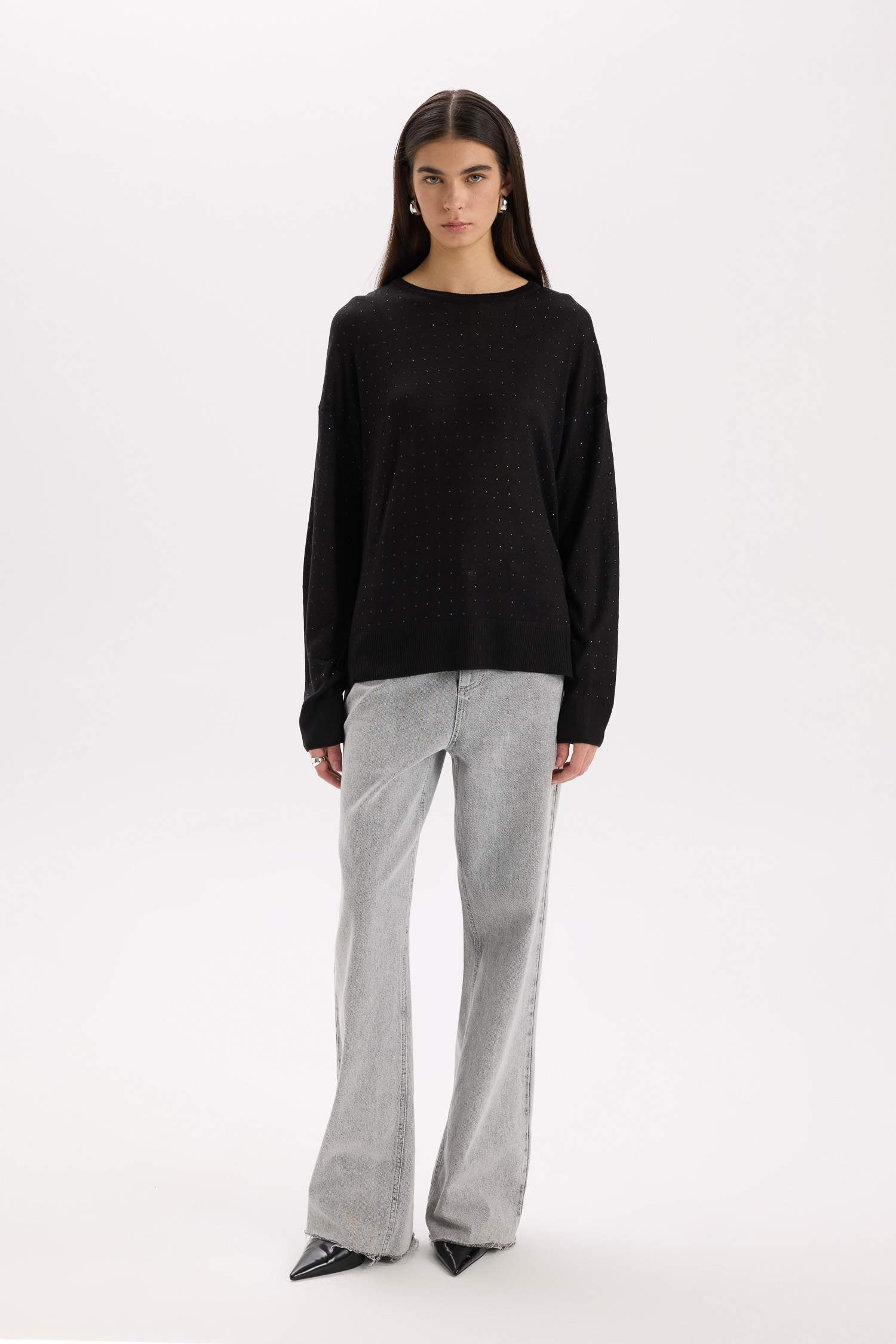 Relax Fit Crew Neck Basic Knitwear Pullover