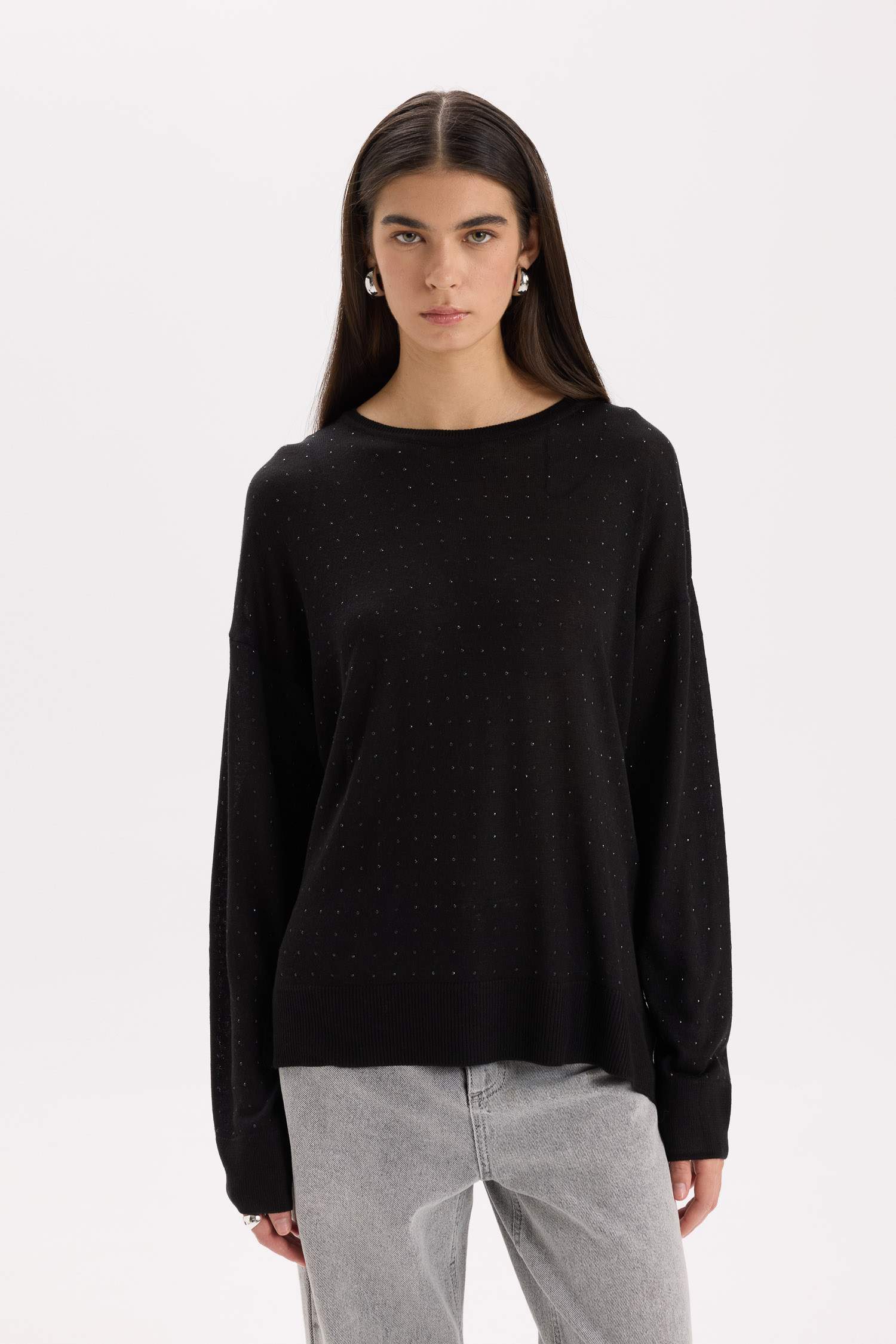 Relax Fit Crew Neck Basic Knitwear Pullover