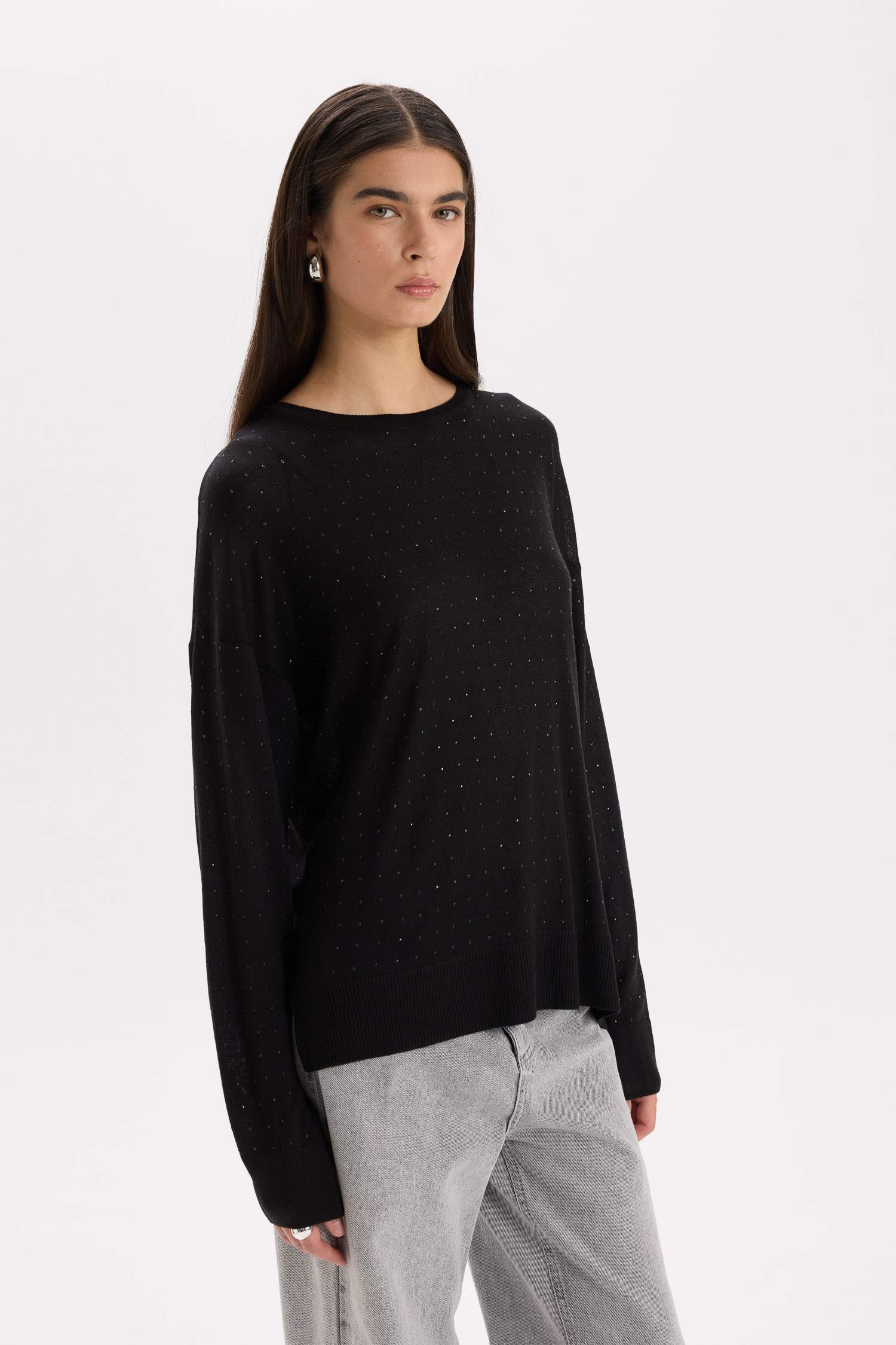 Relax Fit Crew Neck Basic Knitwear Pullover
