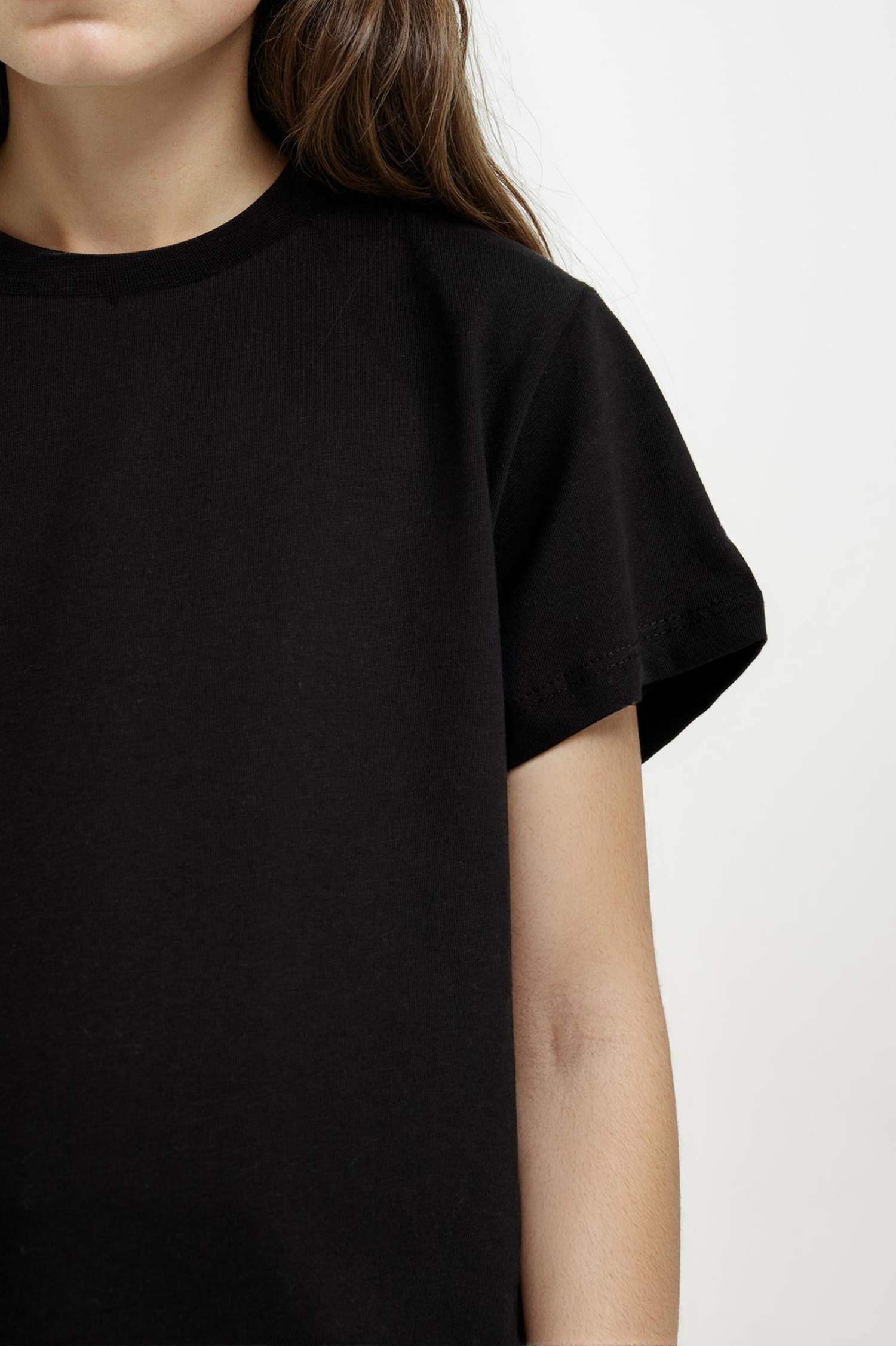 Bisiklet Yaka Basic Düz Kısa Kollu Tişört Kız Çocuk