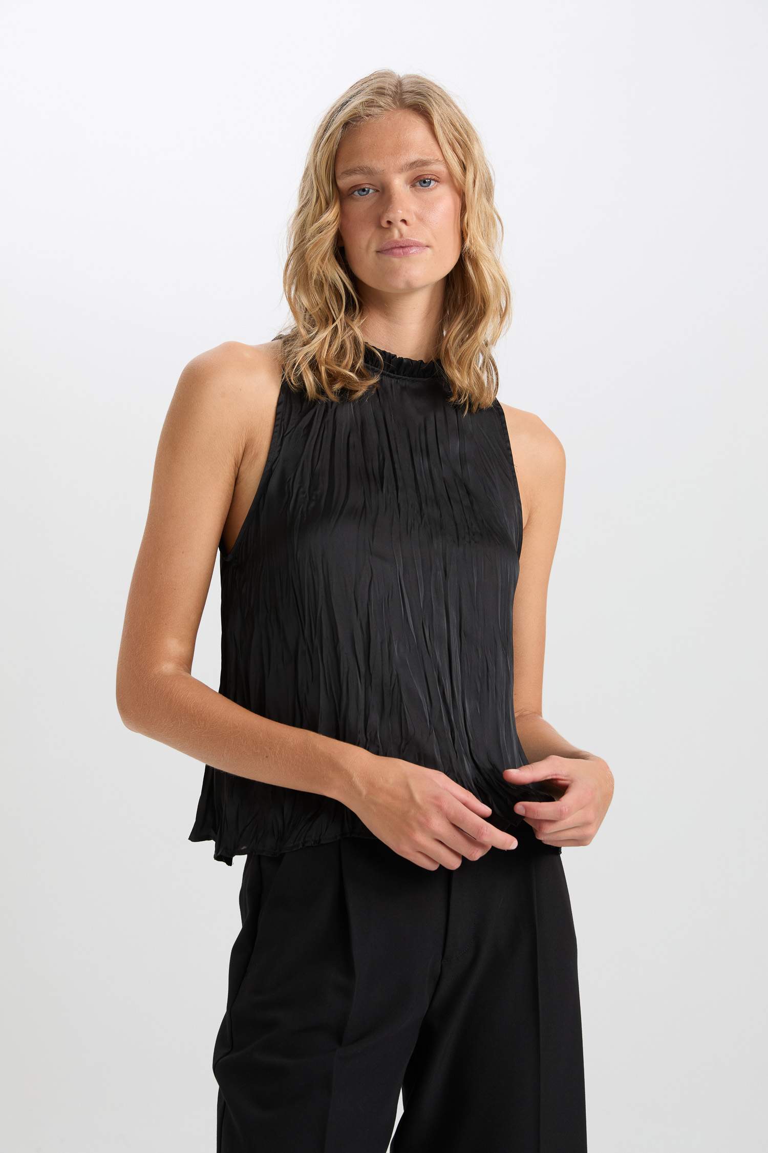 қалыпты пішім Жеңсіз Блуза