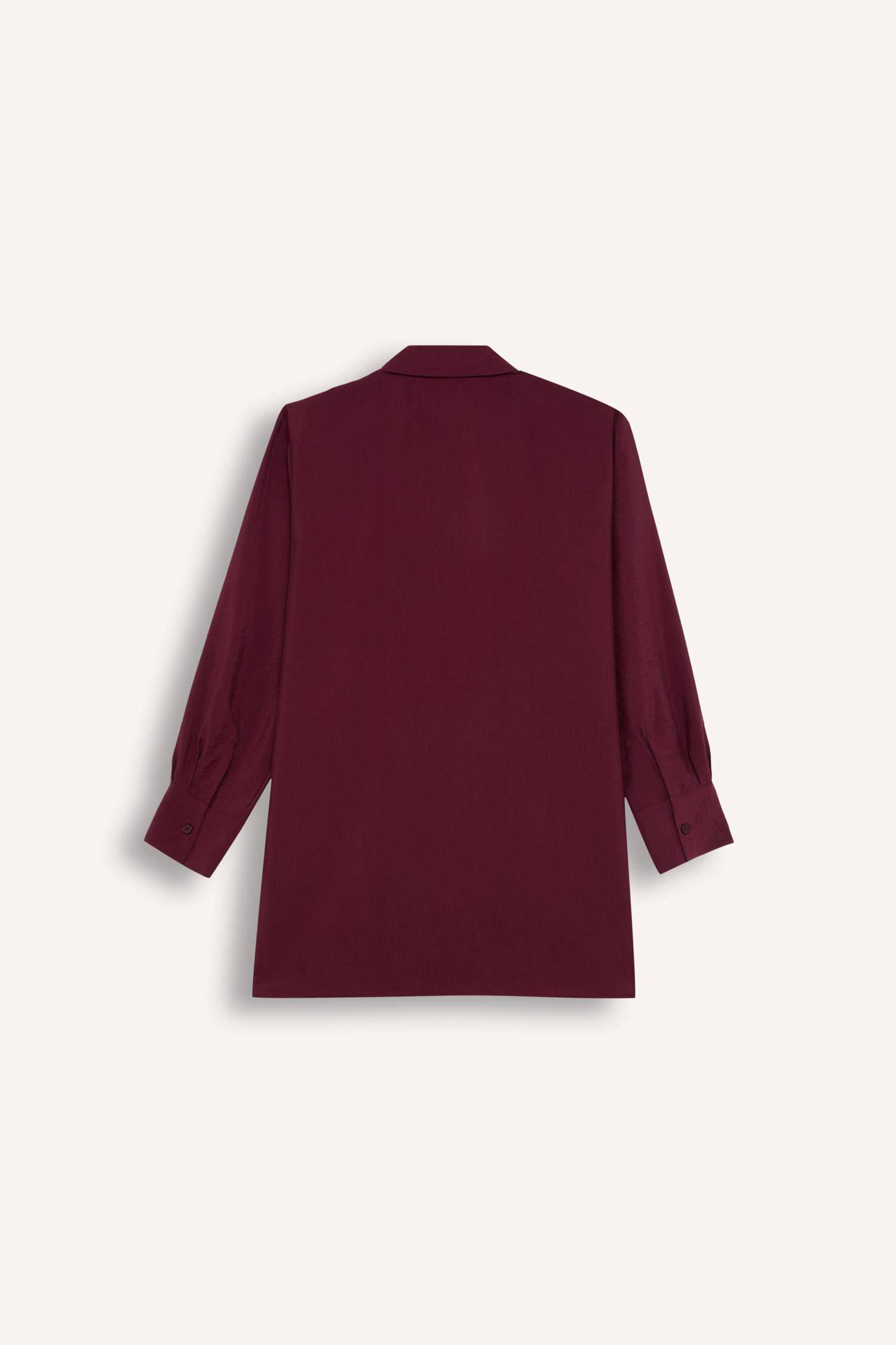 Relax Fit Modal Basic Long Sleeve Shirt Tunic