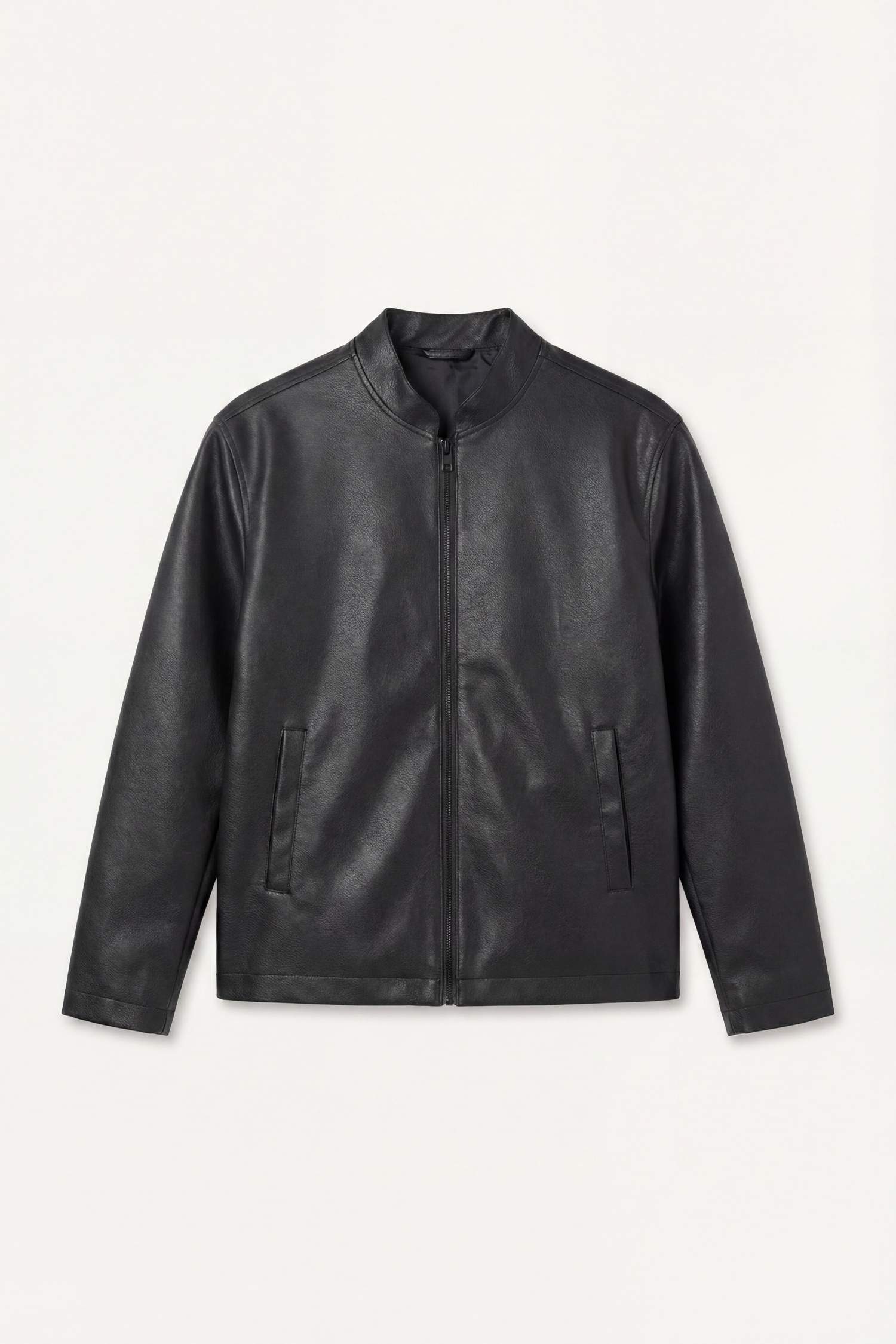 ジャケット・アウター Common divisor black leather jacket Black MAN Water Repellent Zipper Faux Leather Jacket 3442197 | DeFacto