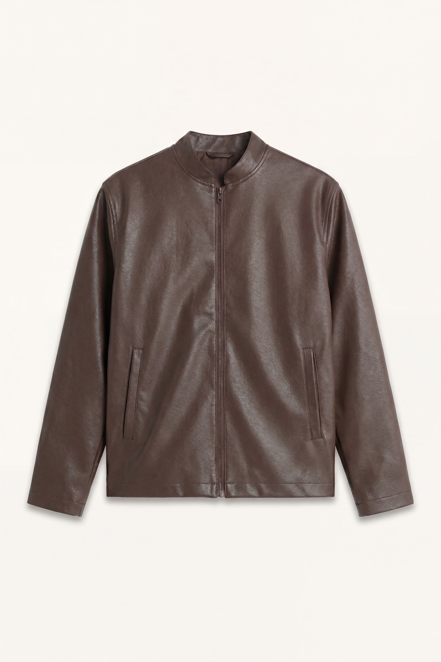 DeFacto Su İtici Slim Fit Suni Deri Ceket Mont görsel 8