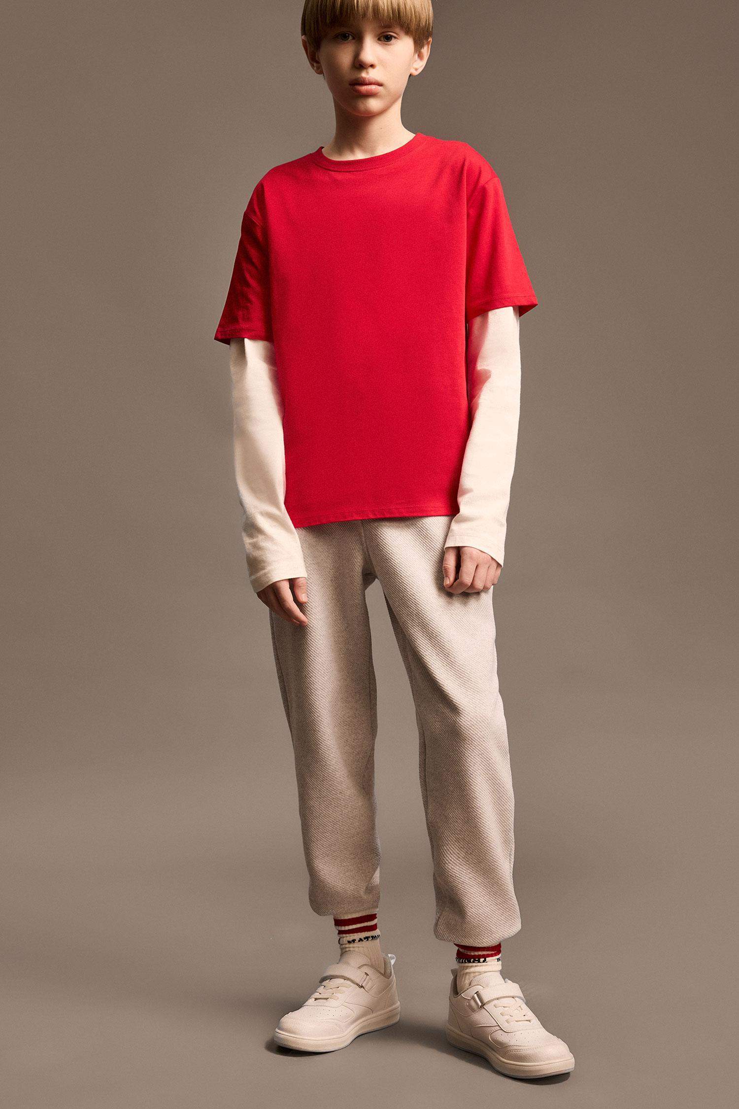 Erkek Çocuk Beli Lastikli Basic Düz Eşofman Altı