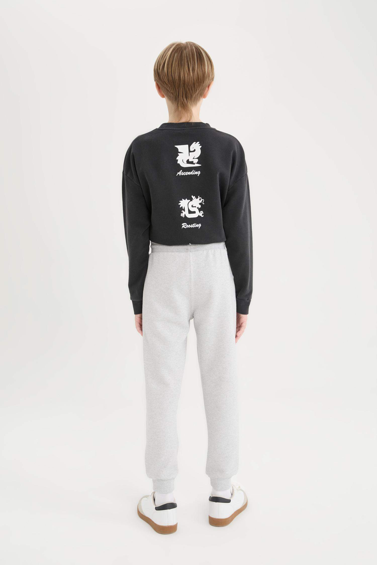 Erkek Çocuk Beli Lastikli Basic Düz Eşofman Altı