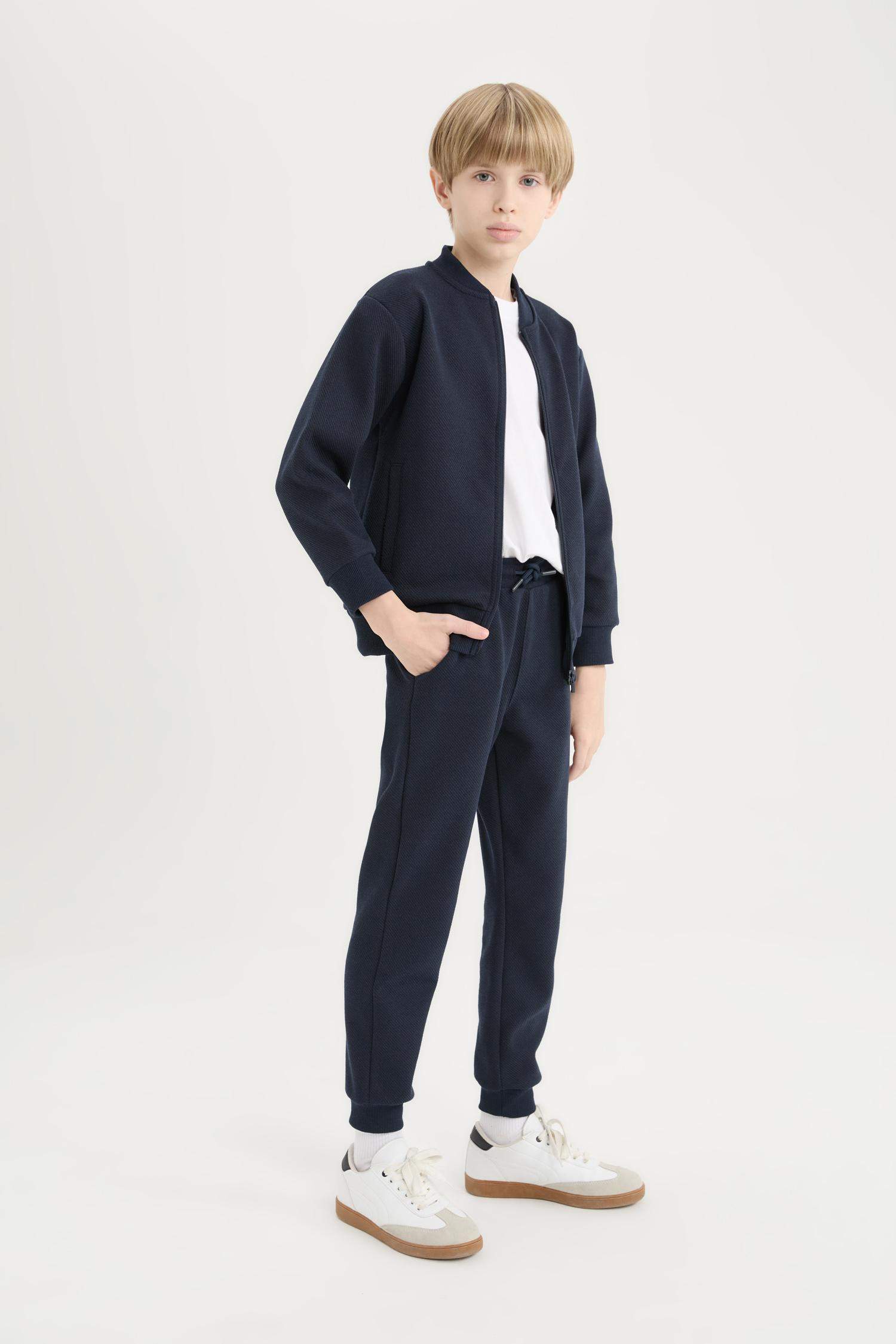 Erkek Çocuk Beli Paçası Lastikli Basic Düz Eşofman Altı