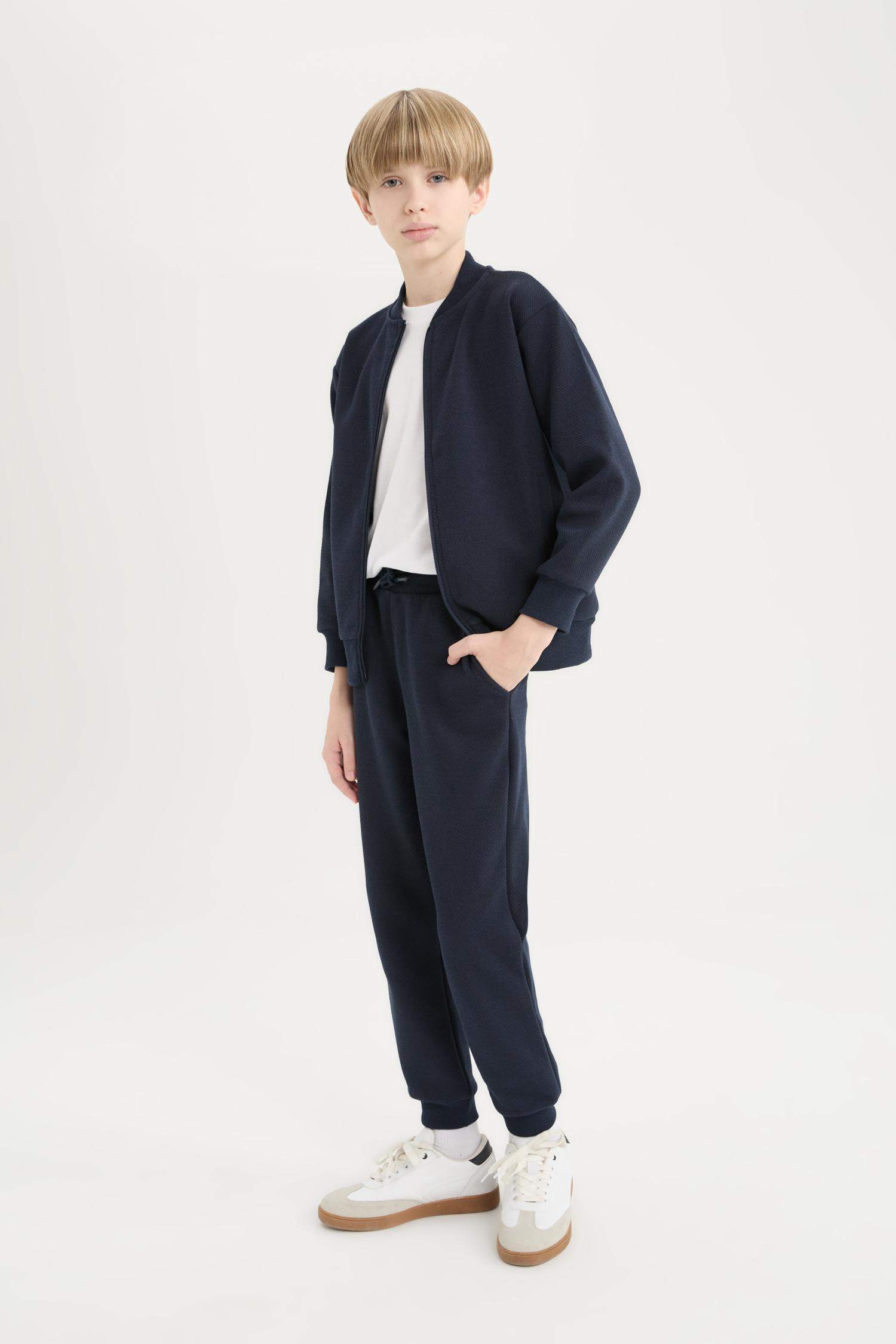 Erkek Çocuk Beli Paçası Lastikli Basic Düz Eşofman Altı