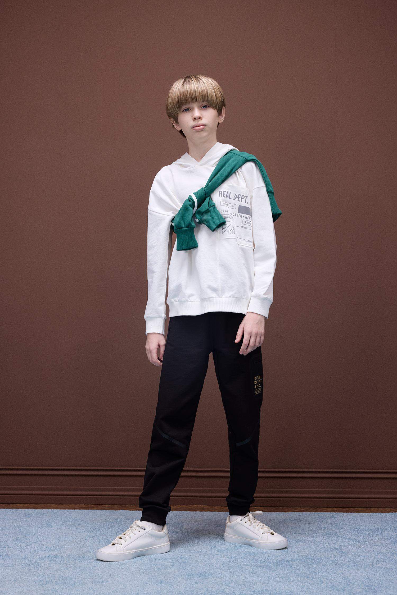 Erkek Çocuk Baskılı Beli Paçası Lastikli Eşofman Altı