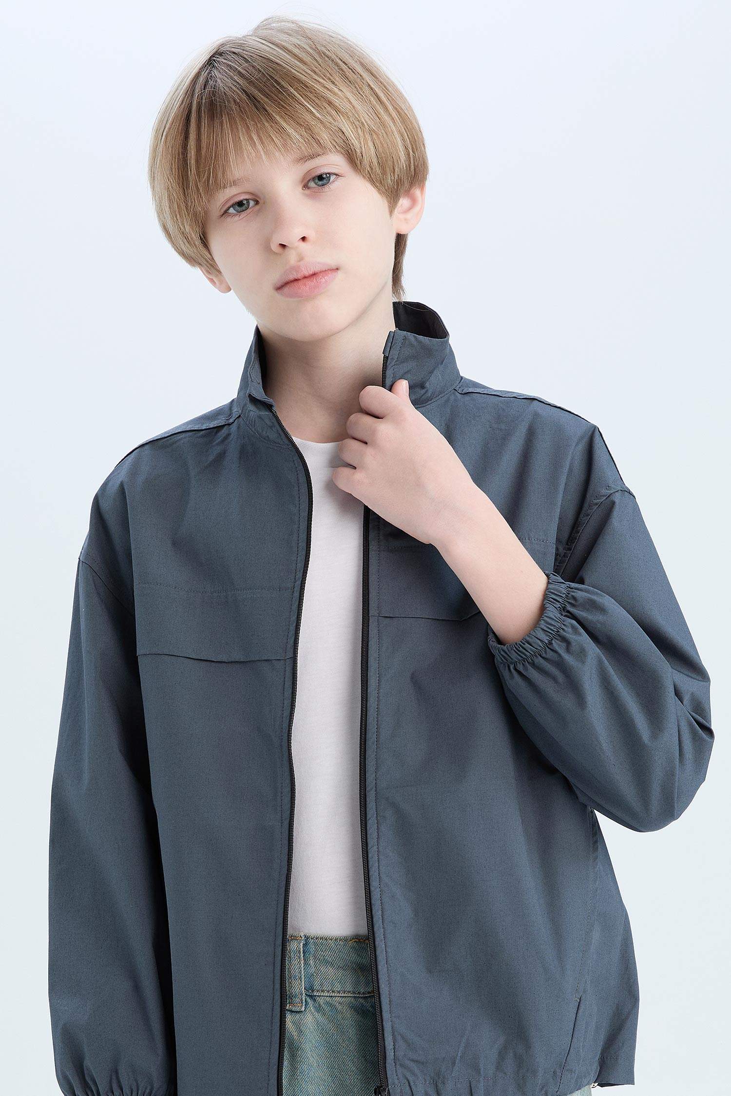 جاكيت بومبر اولاد اوفر سايز بسحاب