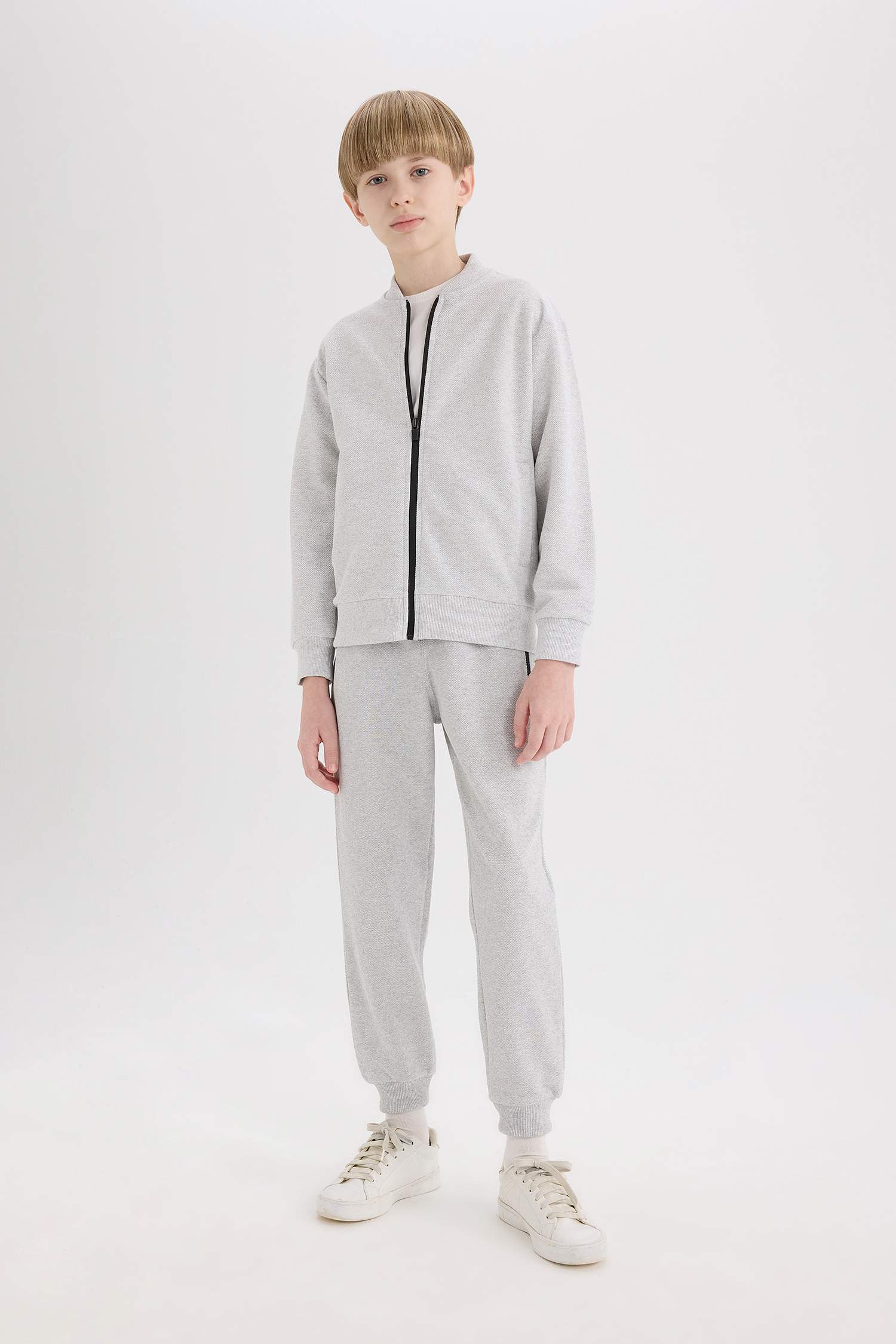 Baby Boy College Collar Bomber Pique Cardigan