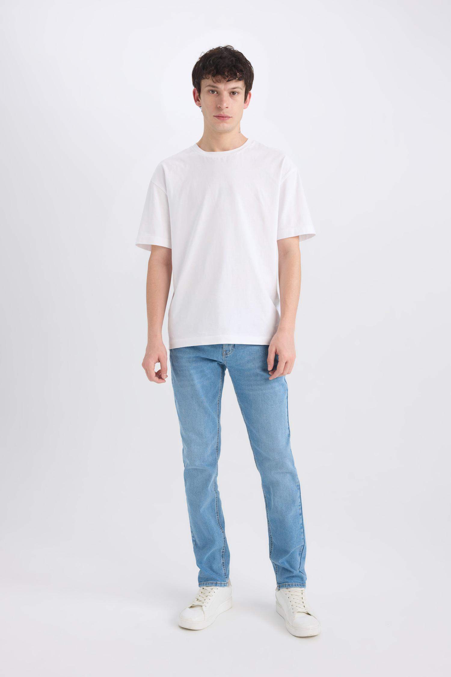 Pedro Slim Fit Dar Kalıp Normal Bel Dar Paça Jean Pantolon