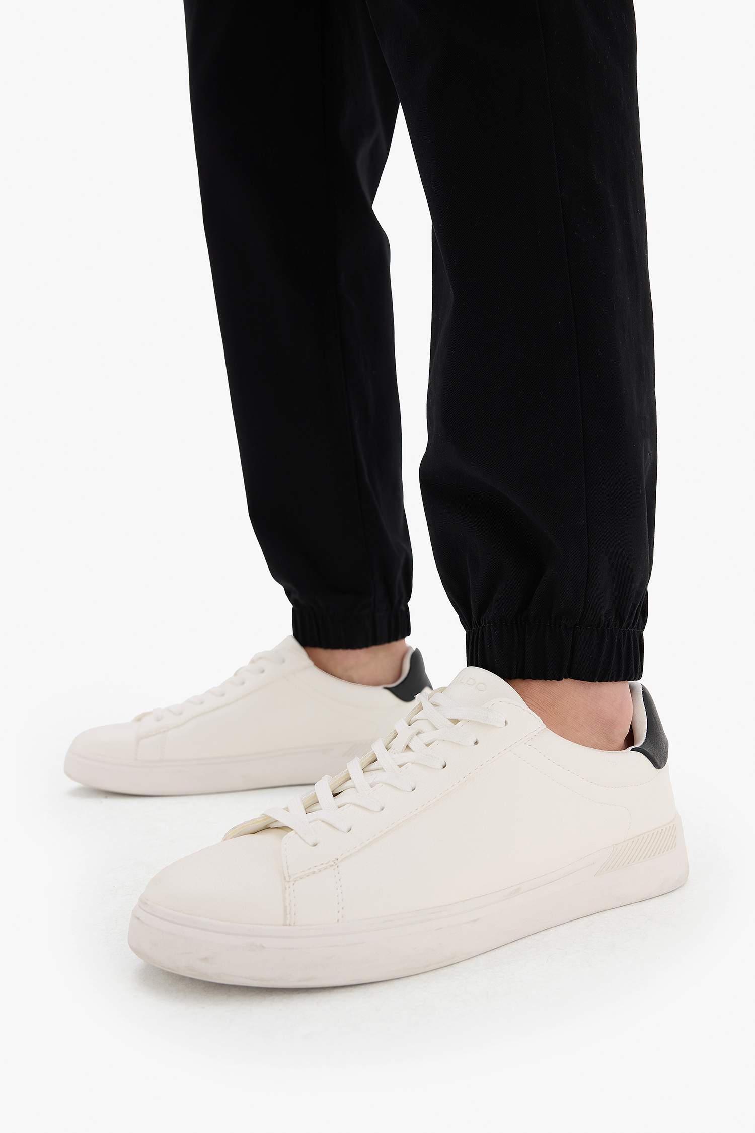 %100 Pamuk Jogger Slim Fit Dar Kesim Beli Bağcıklı Gabardin Pantolon