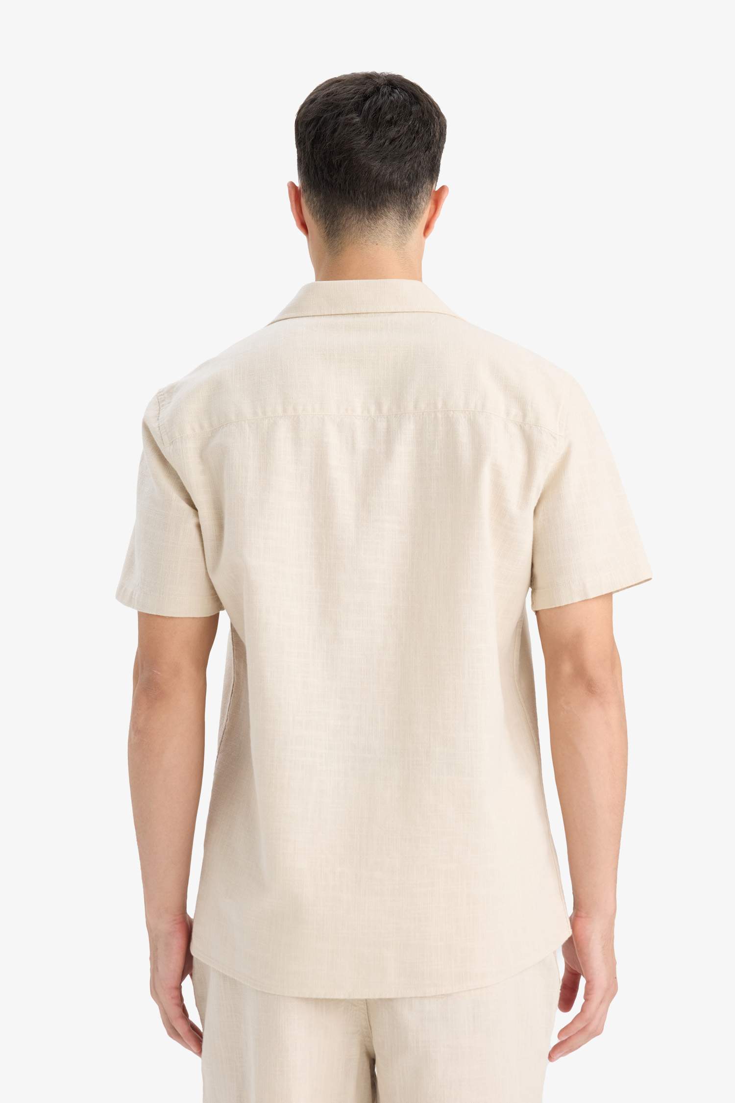 %100 Pamuk Regular Fit Polo Yaka Yazlık Kısa Kollu Gömlek