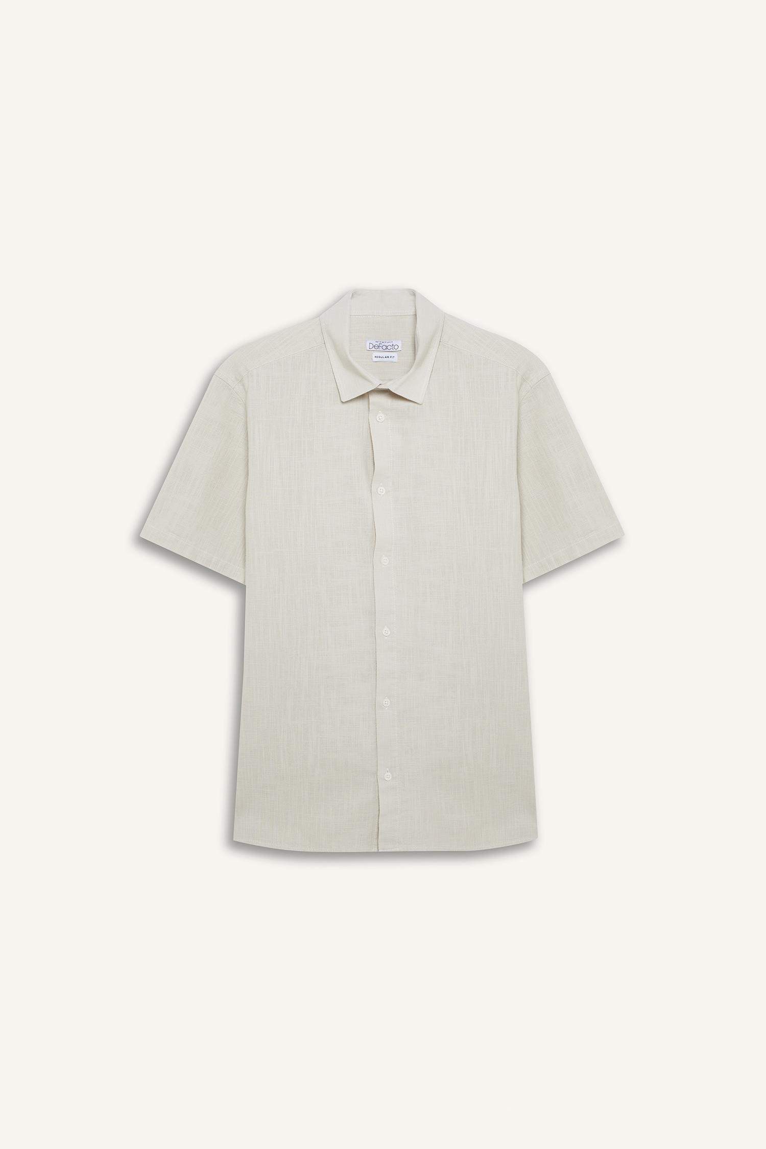 قميص صيفي نص ردن قطن قصة عادية بياخة بولو