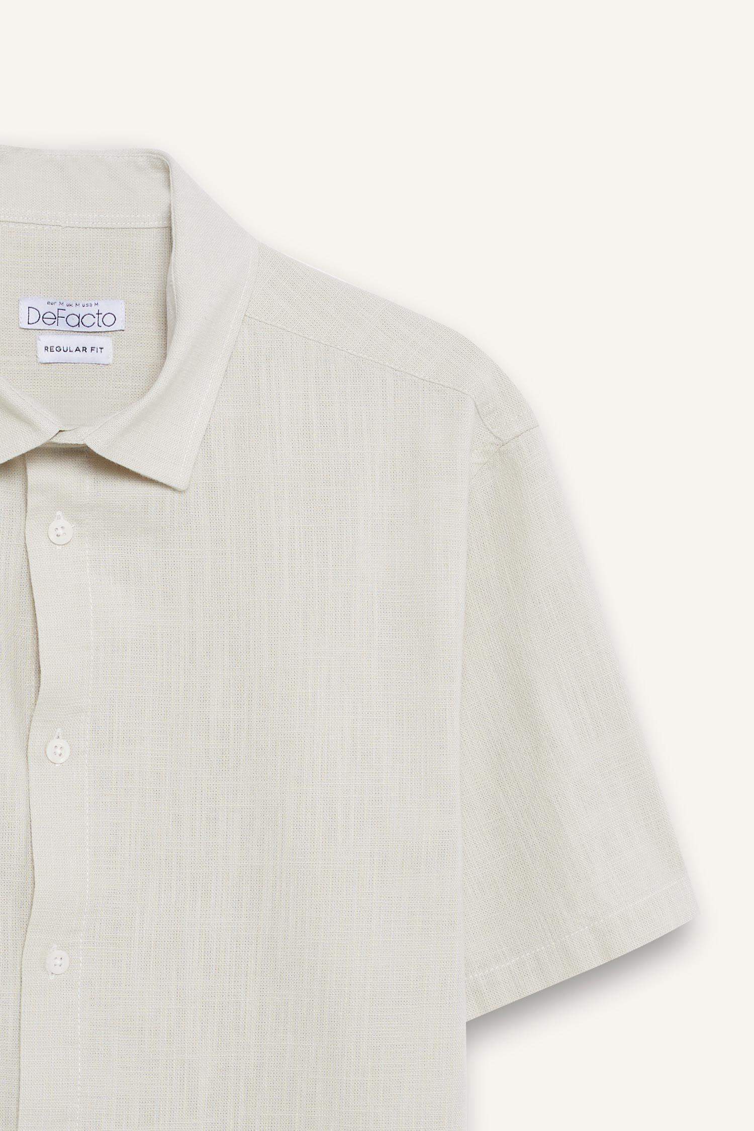 قميص صيفي نص ردن قطن قصة عادية بياخة بولو