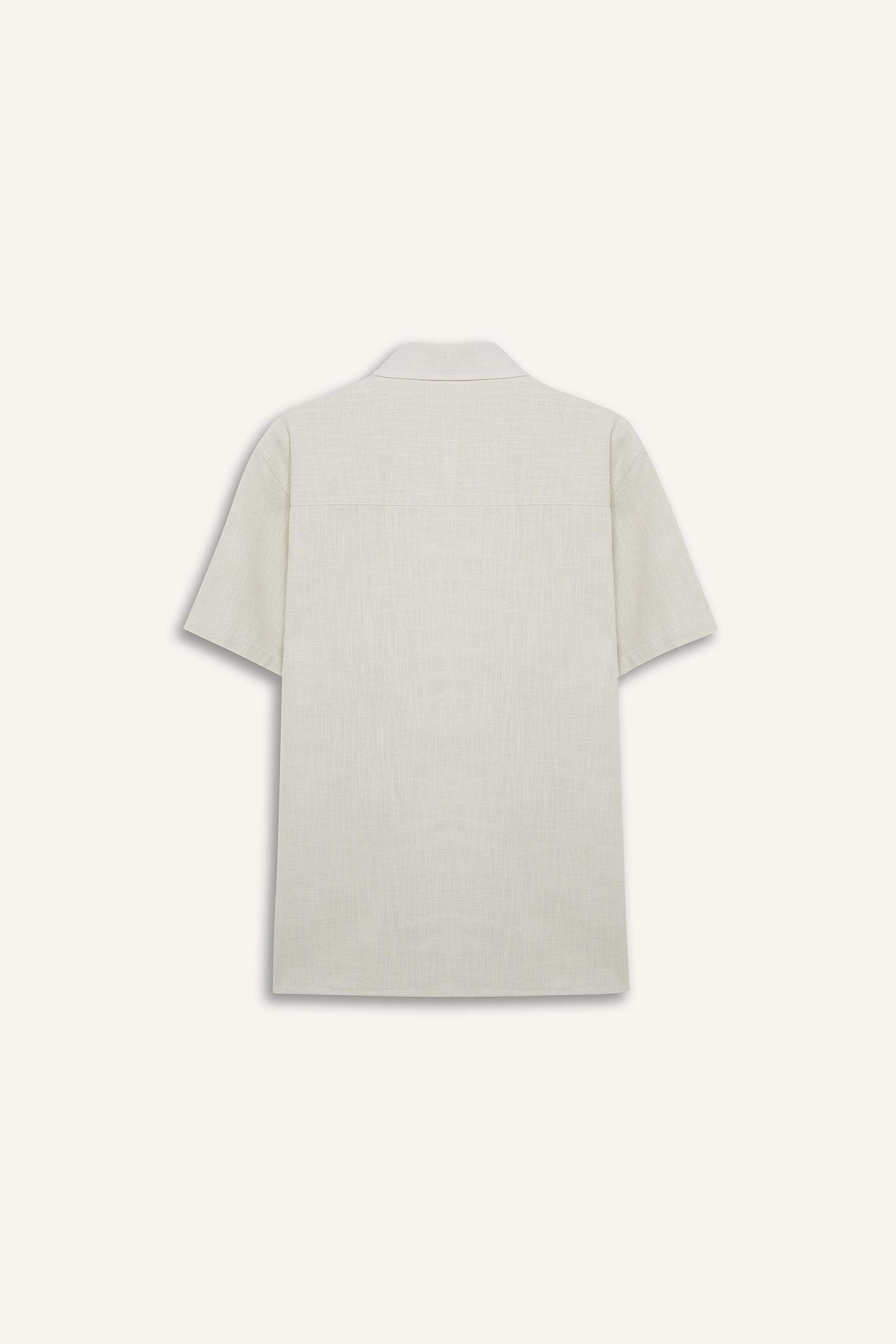 قميص صيفي نص ردن قطن قصة عادية بياخة بولو