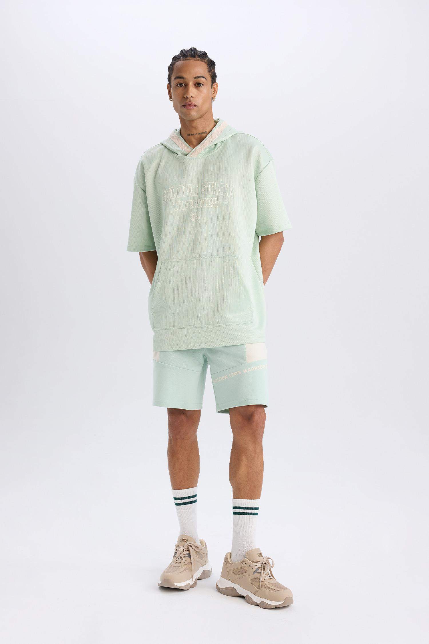 DeFactoFit NBA Golden State Warriors Standart Fit Kısa Paça Şort