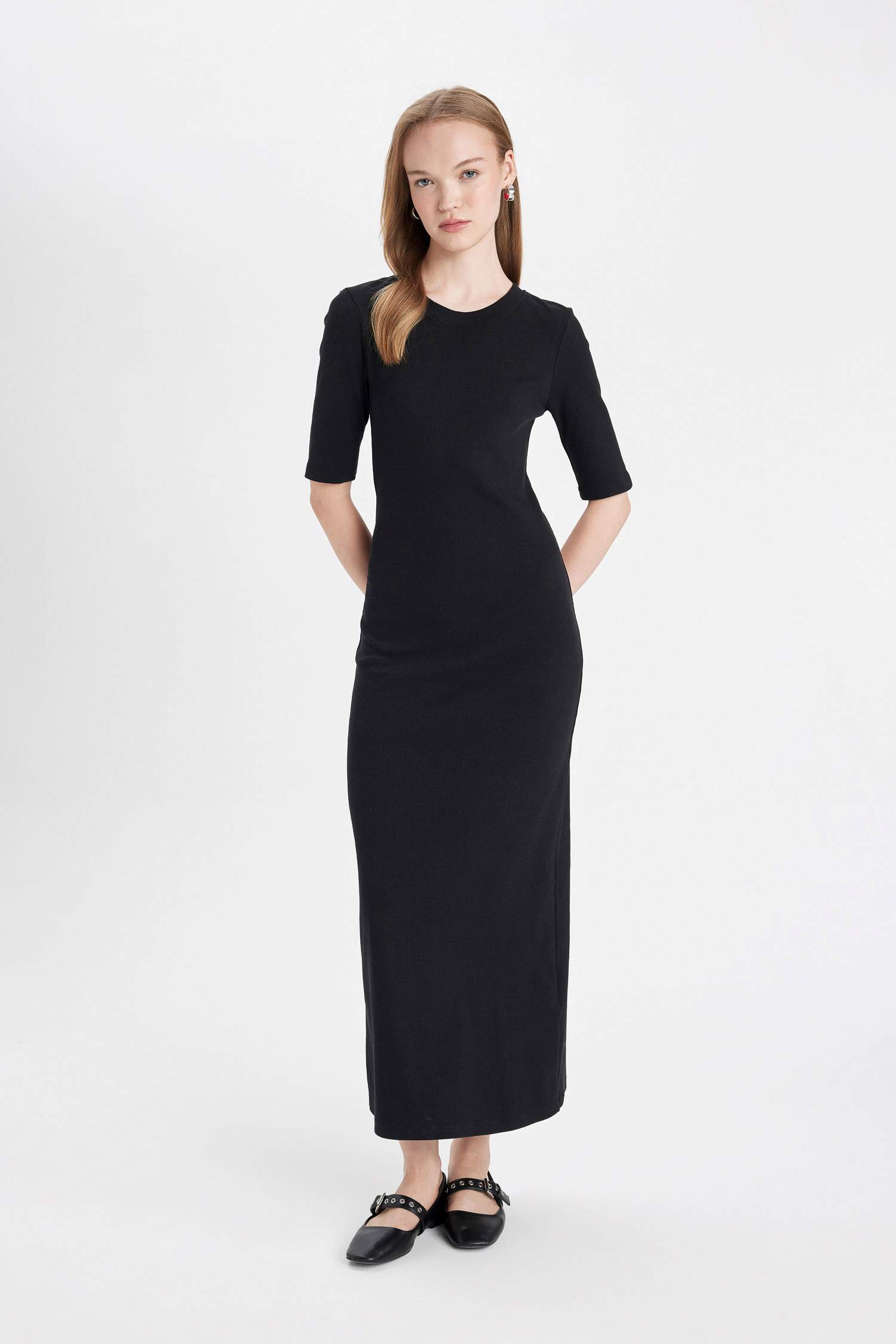 Bodycon Crew Neck Camisole Maxi Dress
