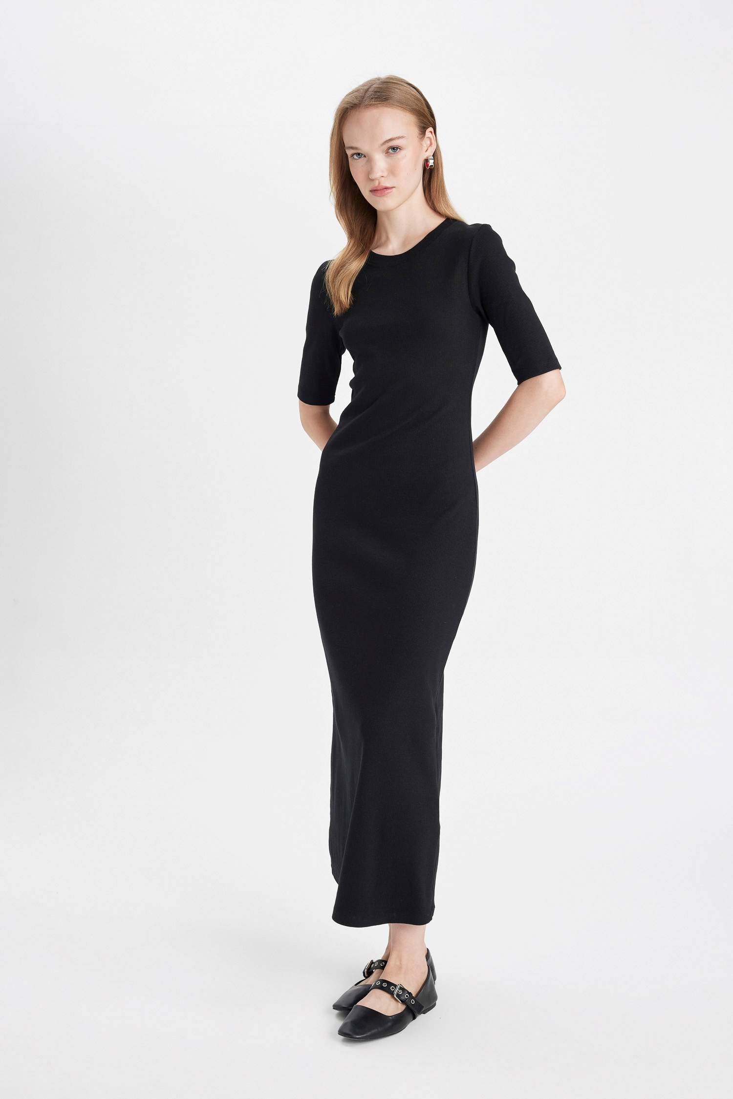 Bodycon Crew Neck Camisole Maxi Dress