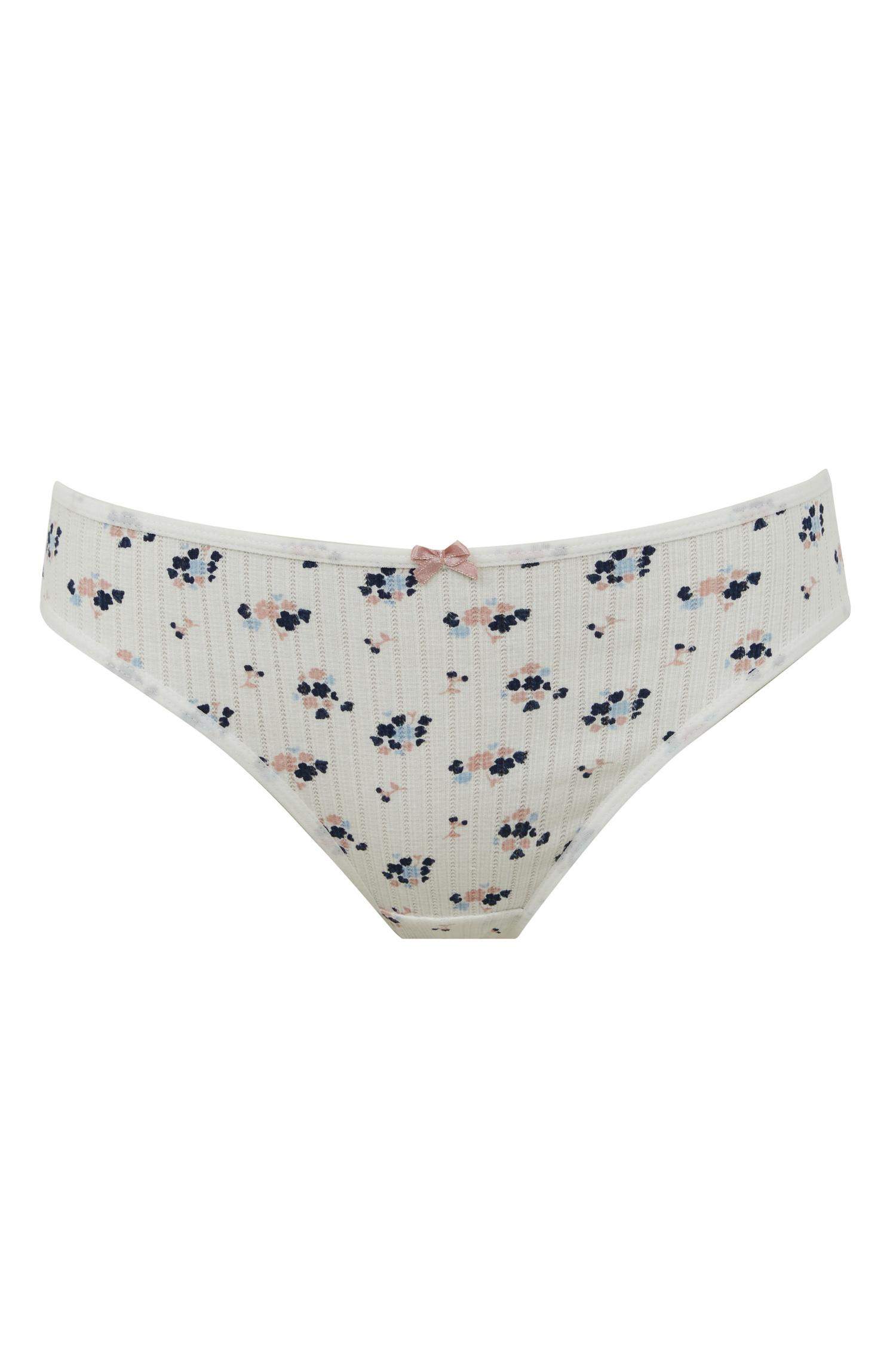Desenli 3'lü Paketli Slip Külot