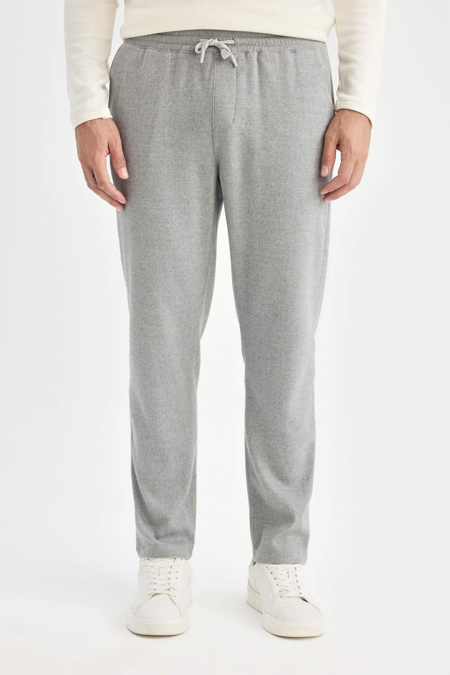 Jogger Pantolon Beli Bağcıklı Cepli Düz Paça