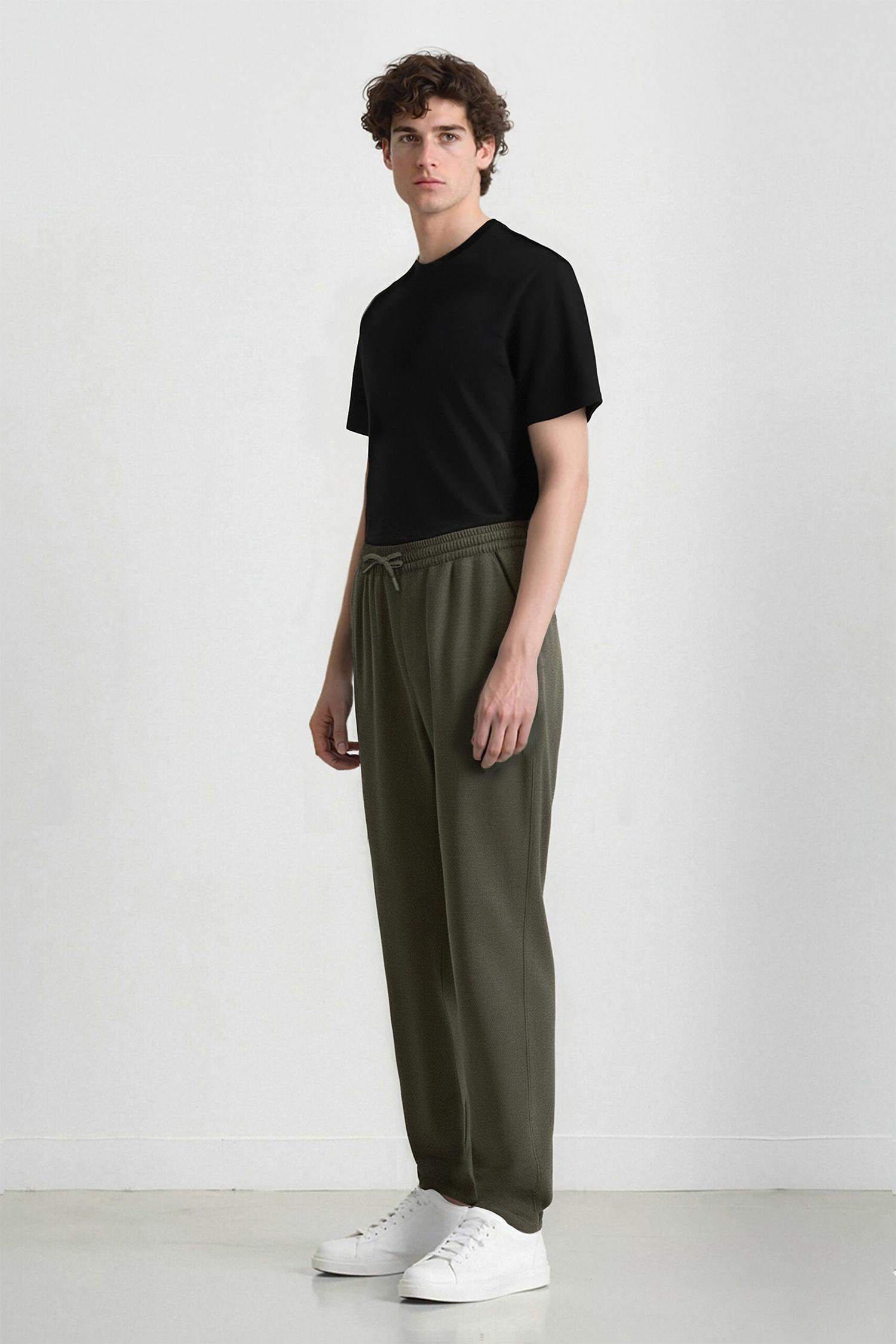 Jogger Pantolon Beli Bağcıklı Cepli Düz Paça