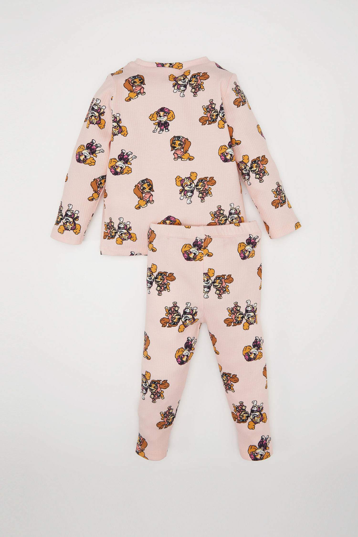 Kız Bebek Pijama Takımı Paw Patrol Uzun Kollu Fitilli Kaşkorse Üst Beli Lastikli Alt