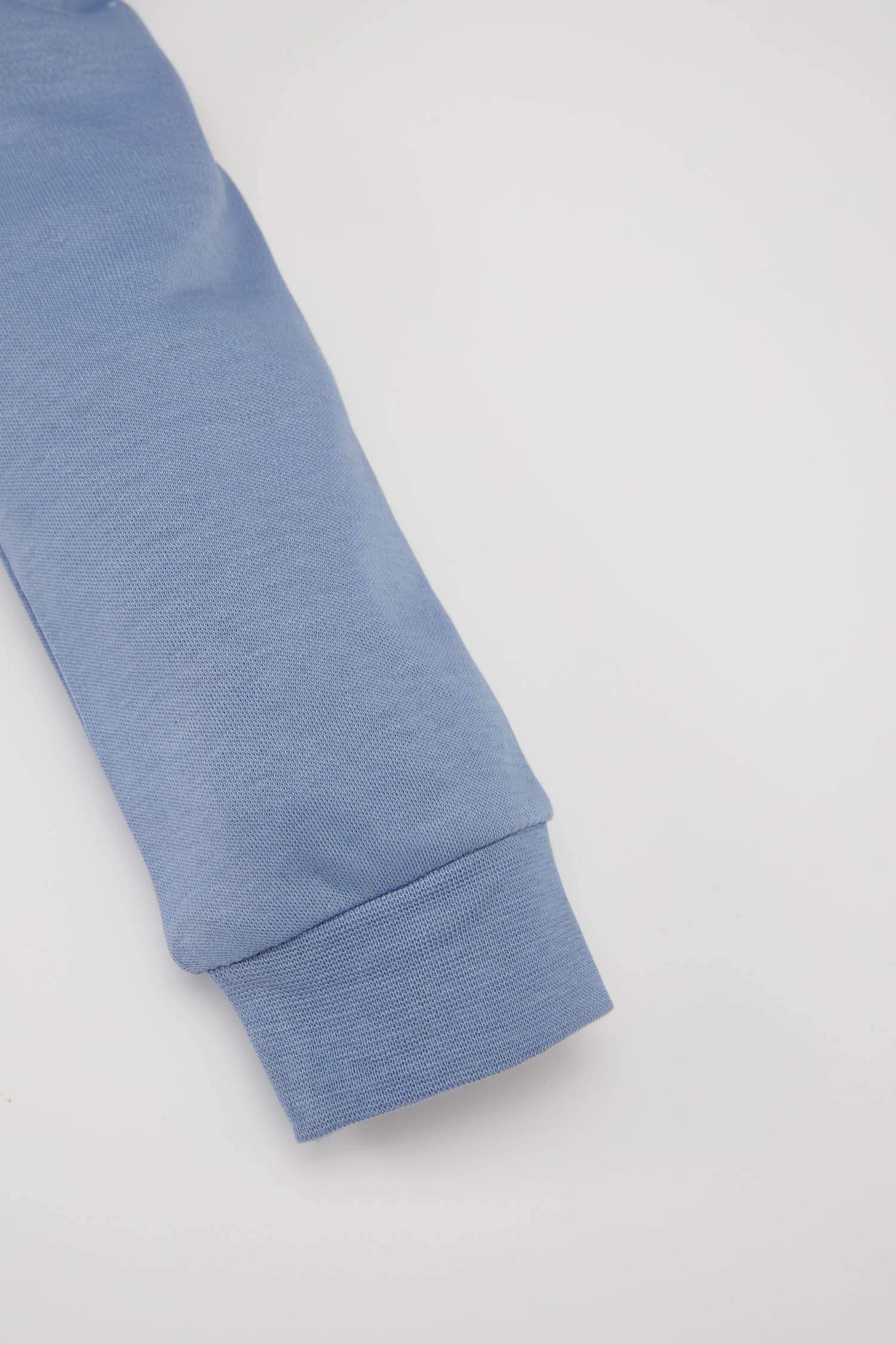 Erkek Bebek Pijama Takımı Baskılı Uzun Kollu Üst Beli Lastikli Alt