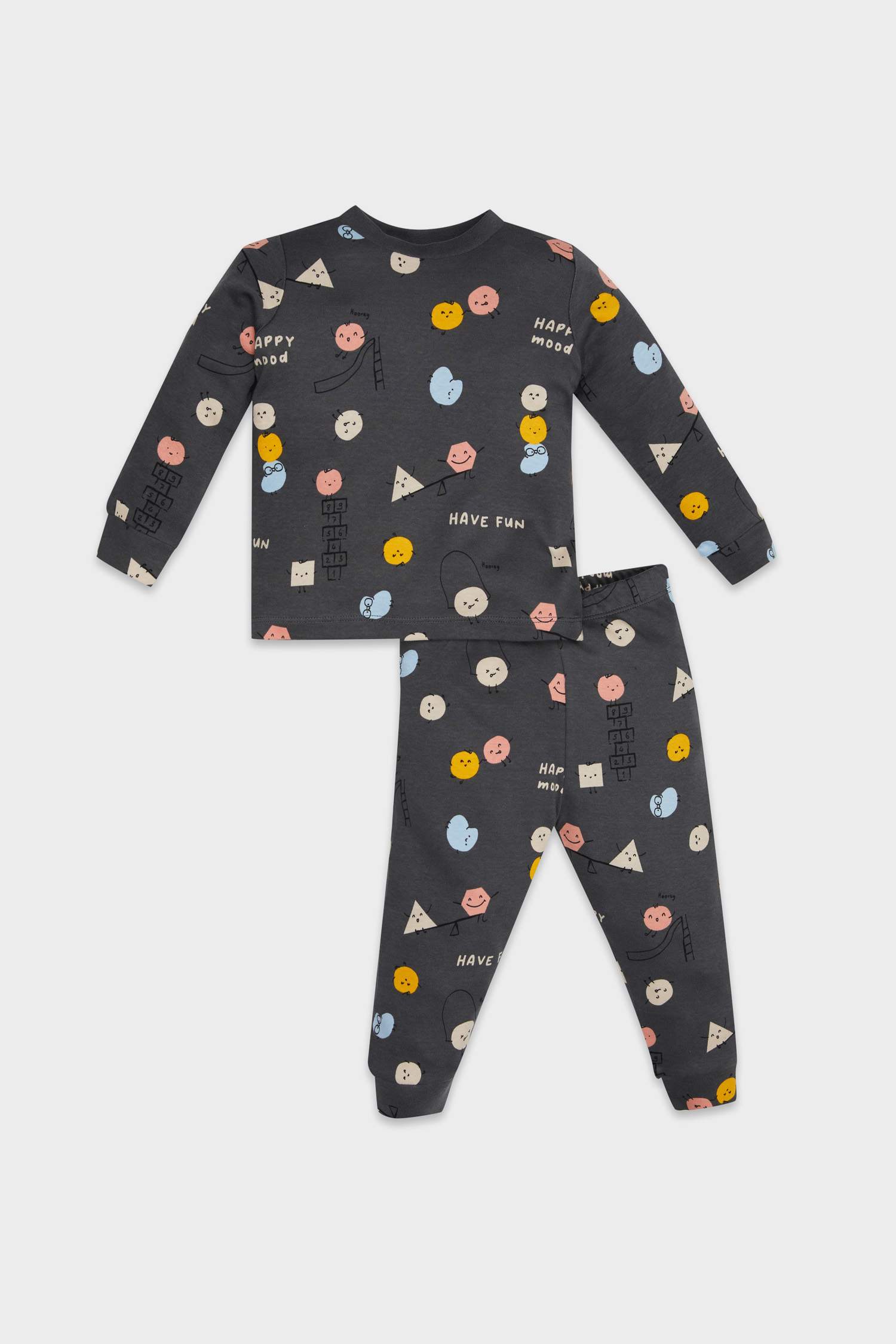 Baby Boy Patterned Top Bottom Pajama Set