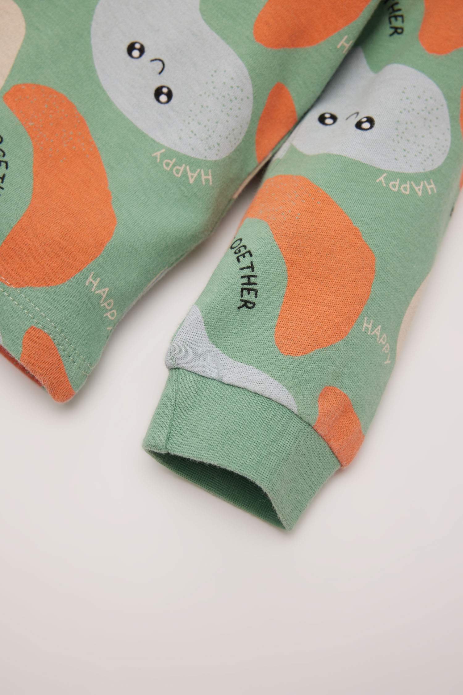 Erkek Bebek Pijama Takımı Desenli Uzun Kollu Üst Uzun Alt