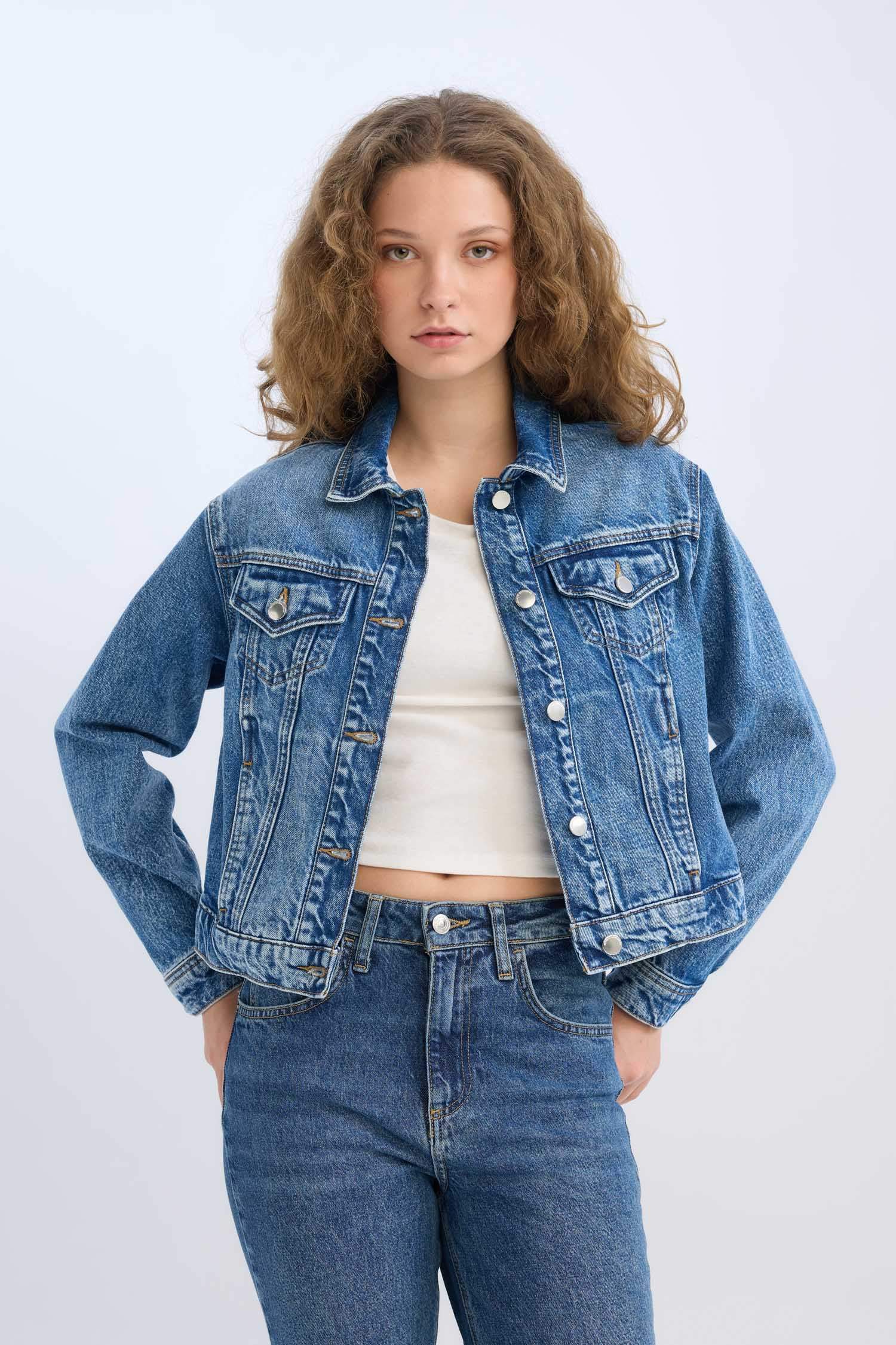 Regular Fit Denim Ceket