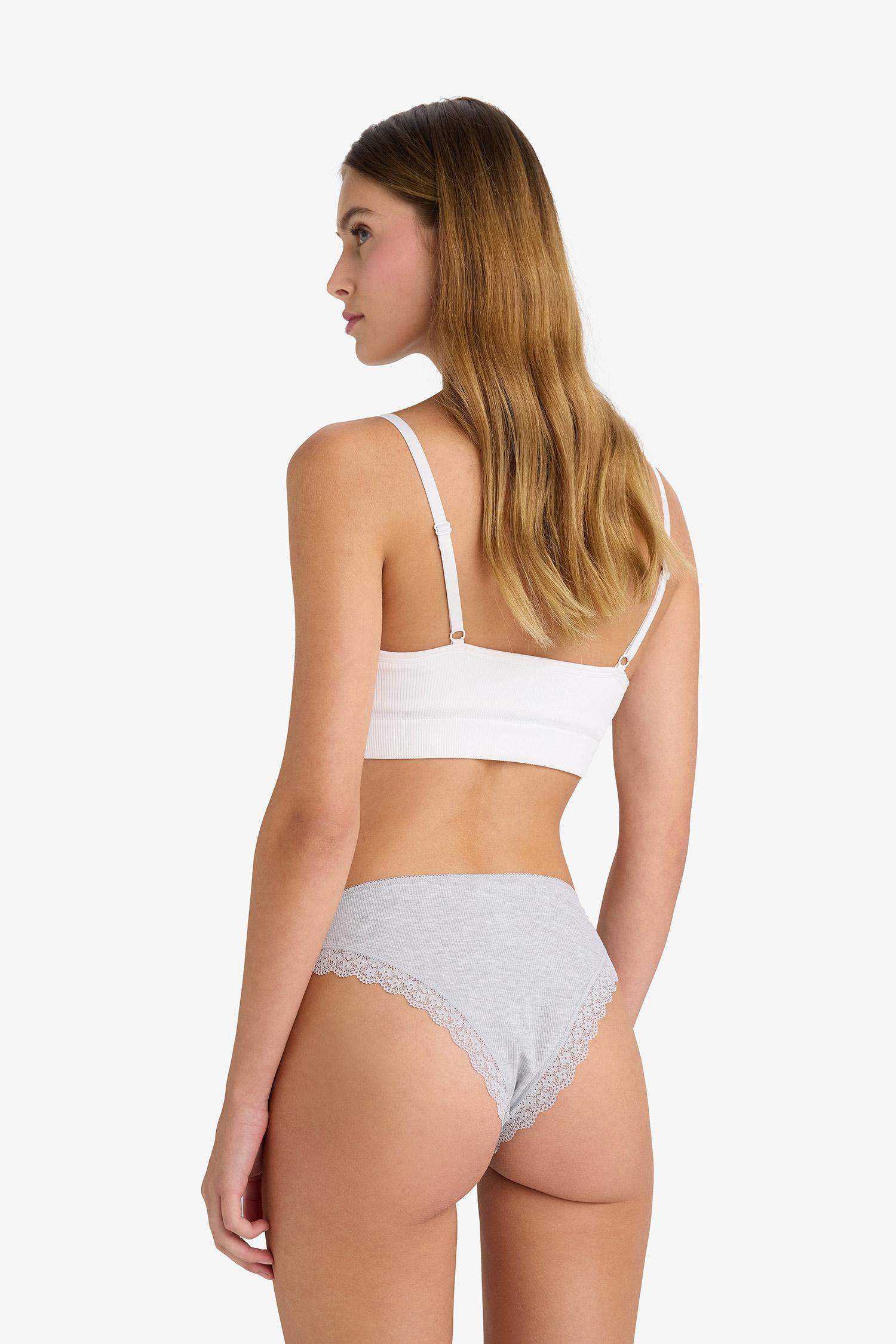 Dantel Detaylı Ribana 3'lü Brazilian Külot