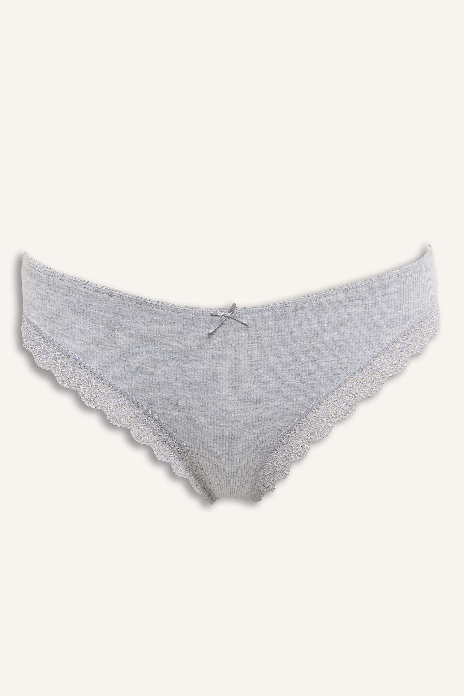 Dantel Detaylı Ribana 3'lü Brazilian Külot