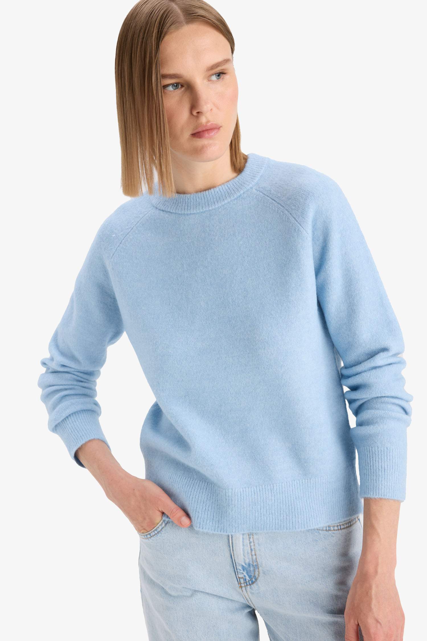 Regular Fit Basic Soft Touch Soft Knit Pullover