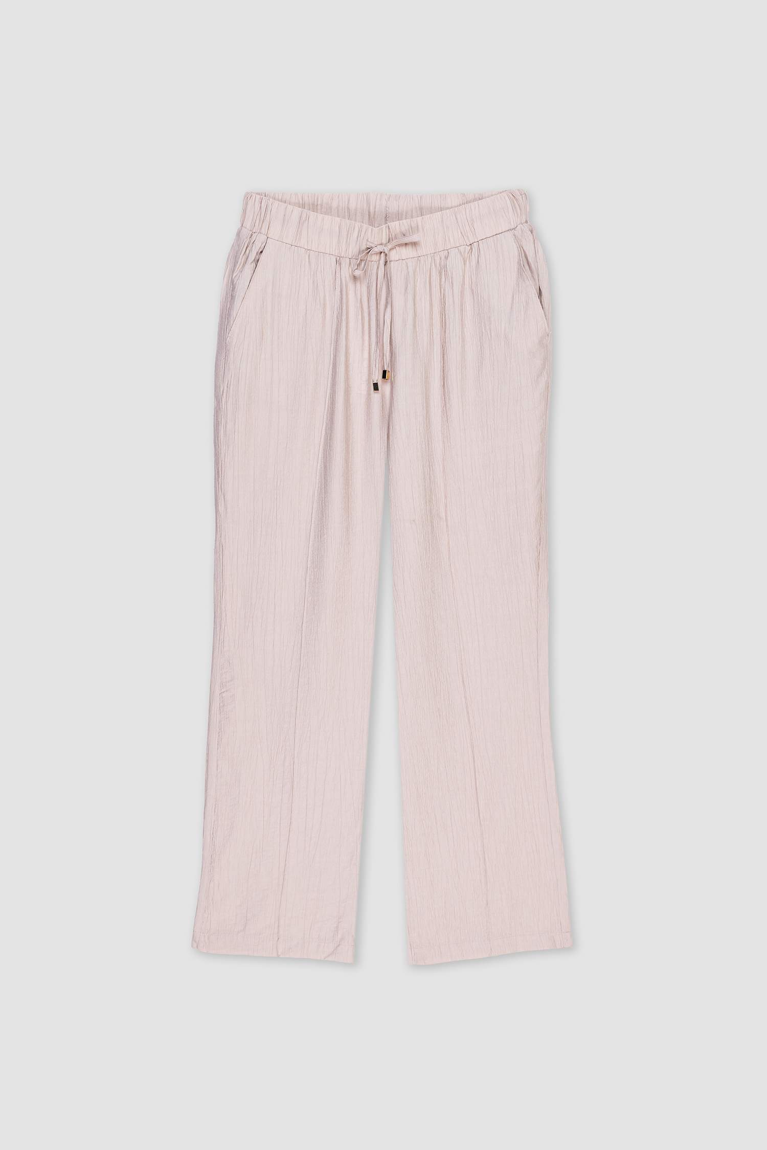 بنطلون قماش كرنكيل قصة مستقيمة بجيب