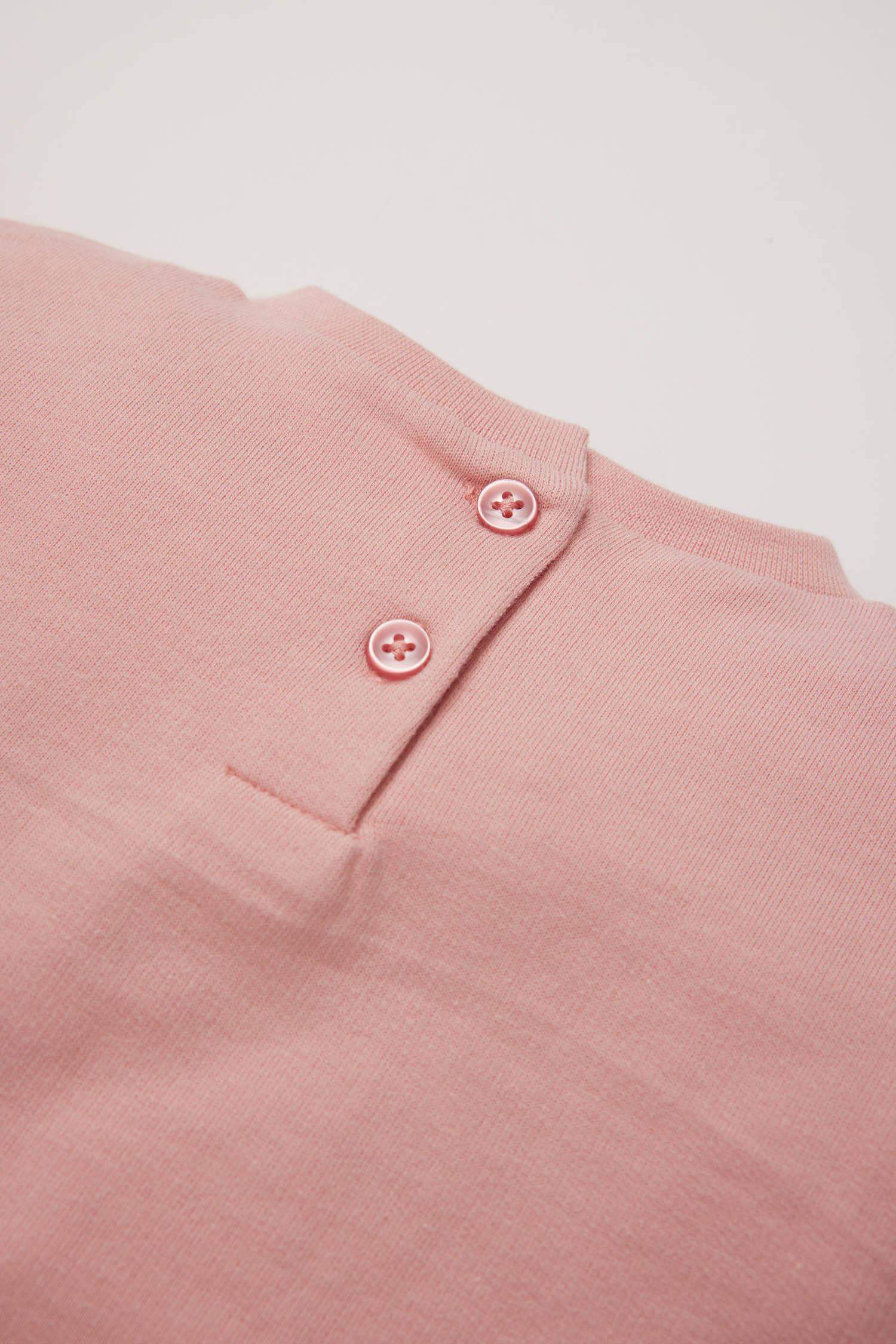 Kız Bebek 2'li Takım Sweatshirt Unicorn Baskılı Beli Lastikli Alt