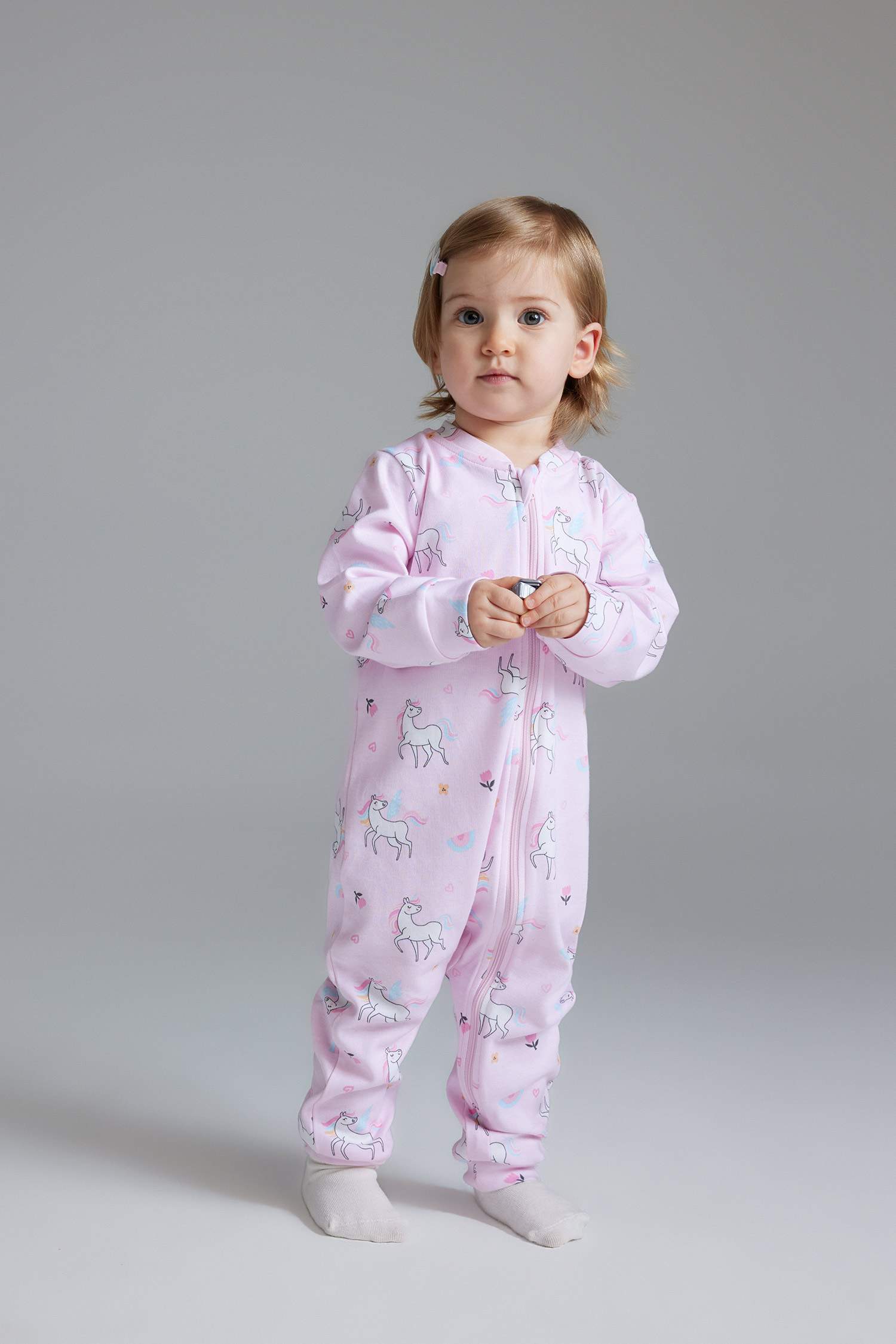 Girl Baby Newborn Unicorn Printed 2 Piece Long Sleeve Jumpsuit