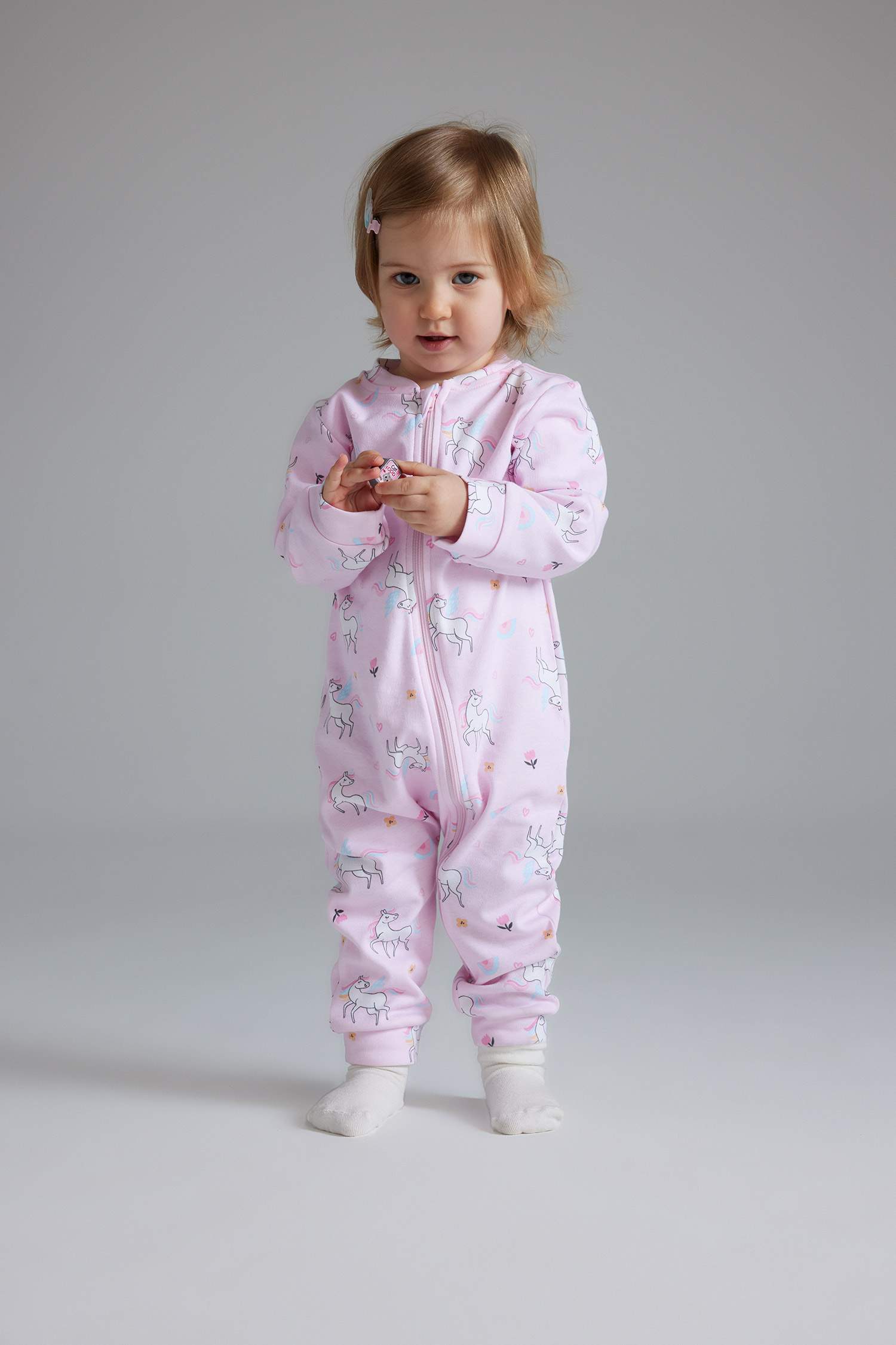 Girl Baby Newborn Unicorn Printed 2 Piece Long Sleeve Jumpsuit